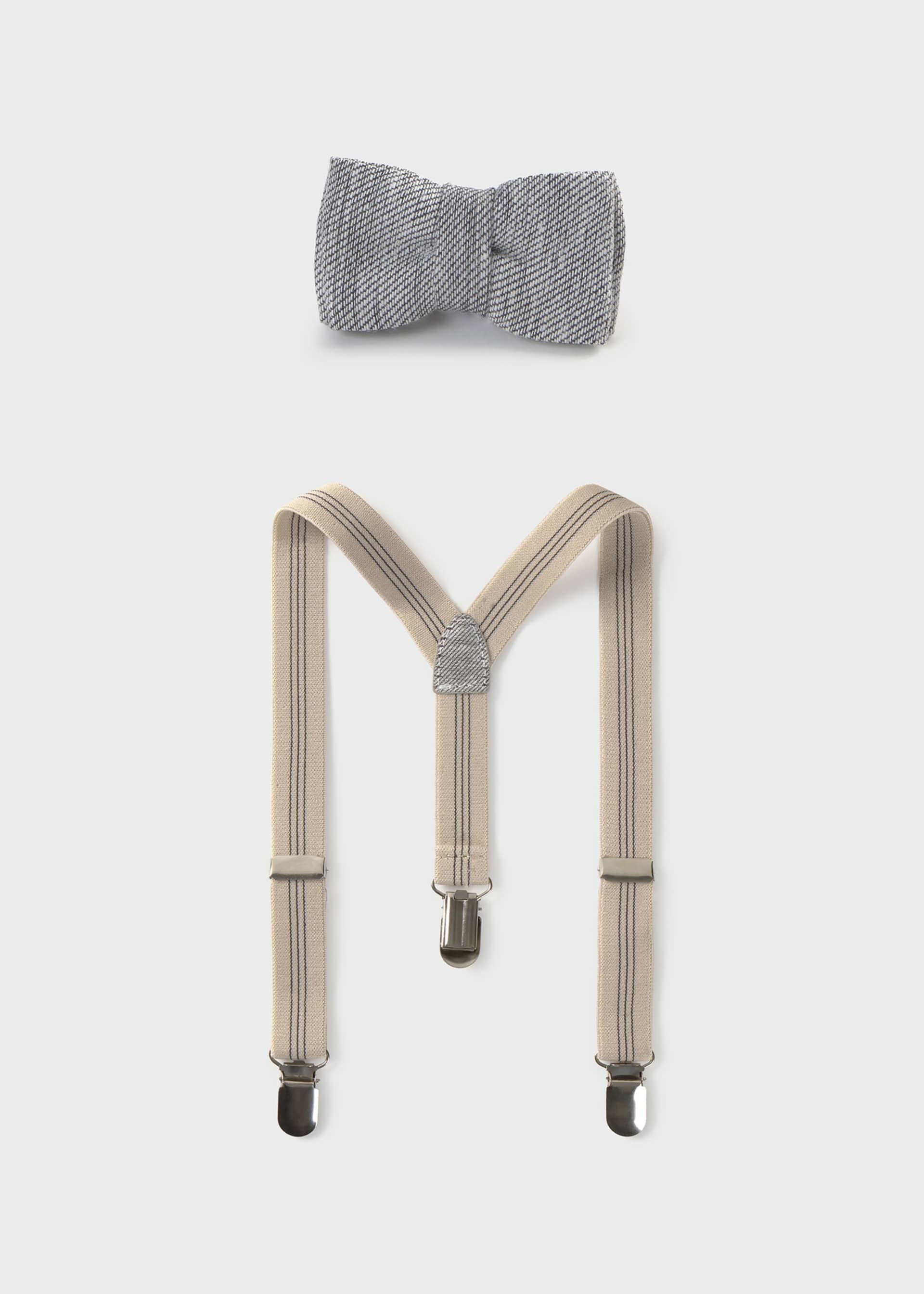 Set bretelle e papillon neonato