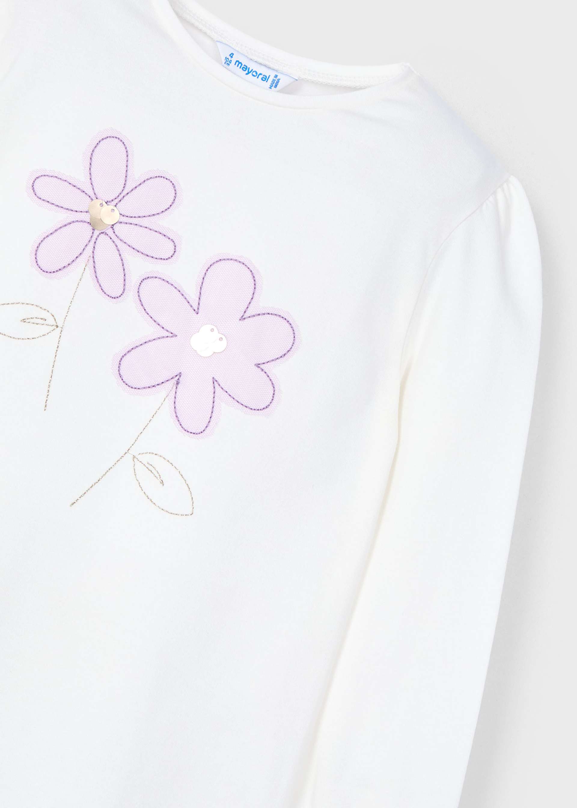 Girl floral applique top