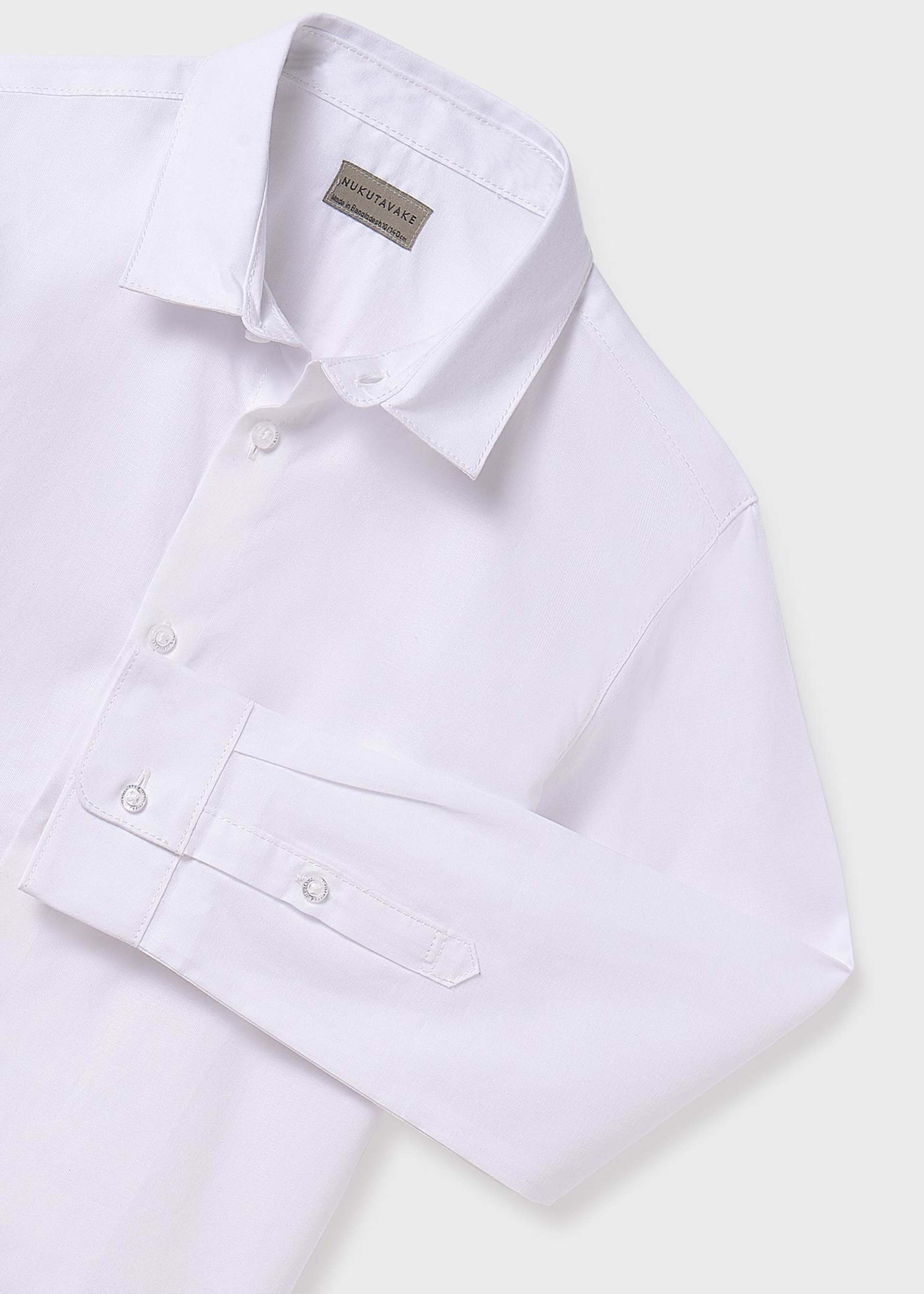 Риза с дълъг ръкав и гладък дизайн за момче