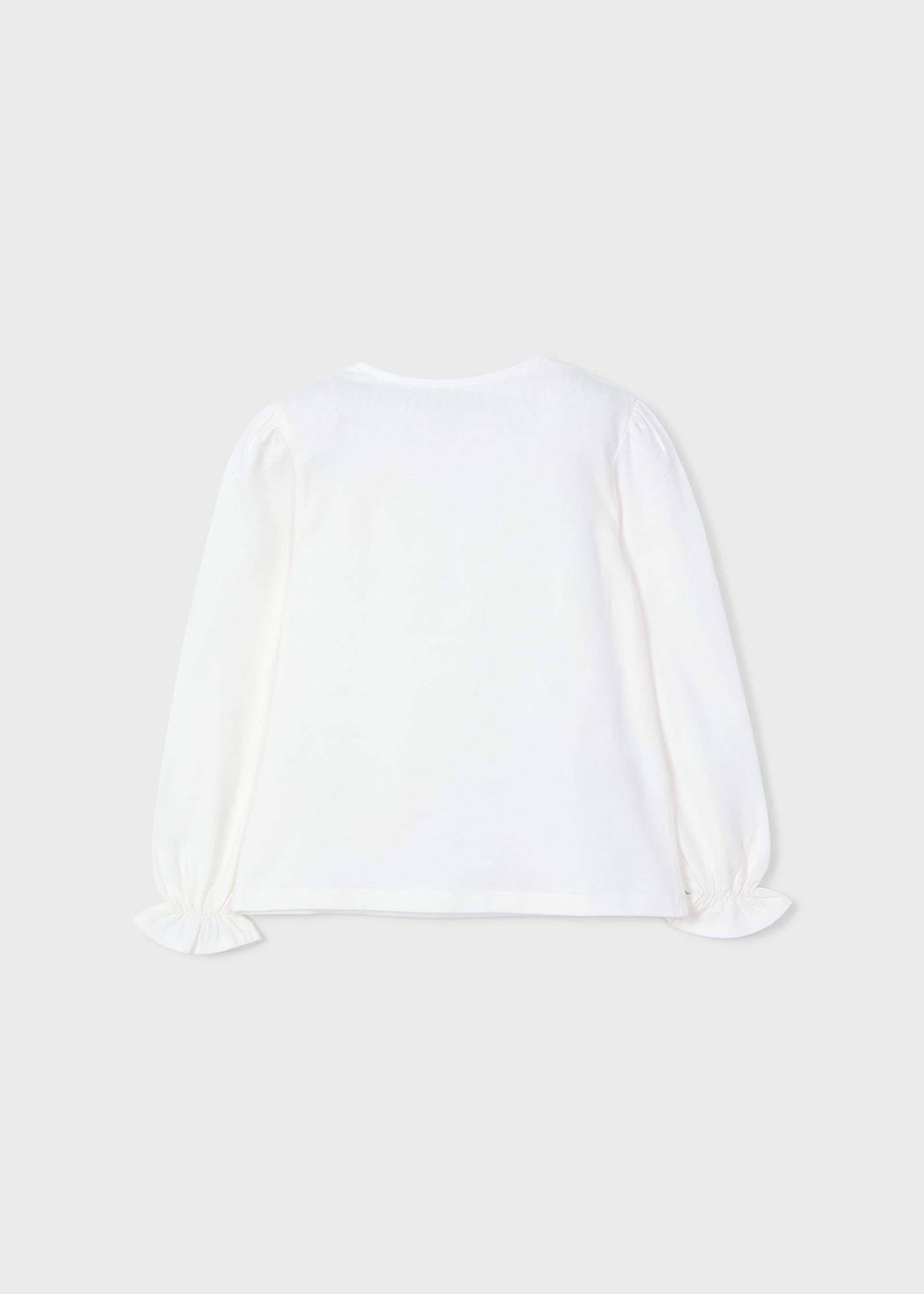 Girl floral applique top