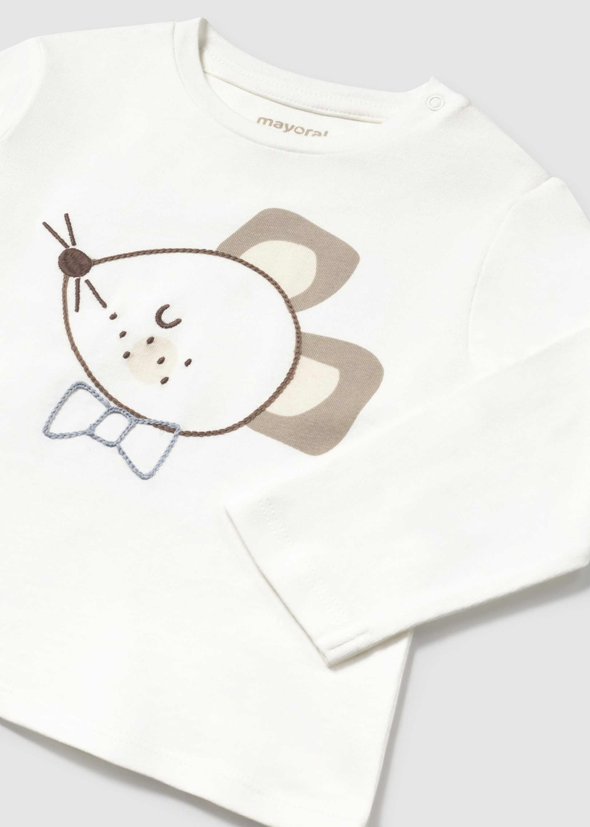 Camiseta aplique ratoncito bebé