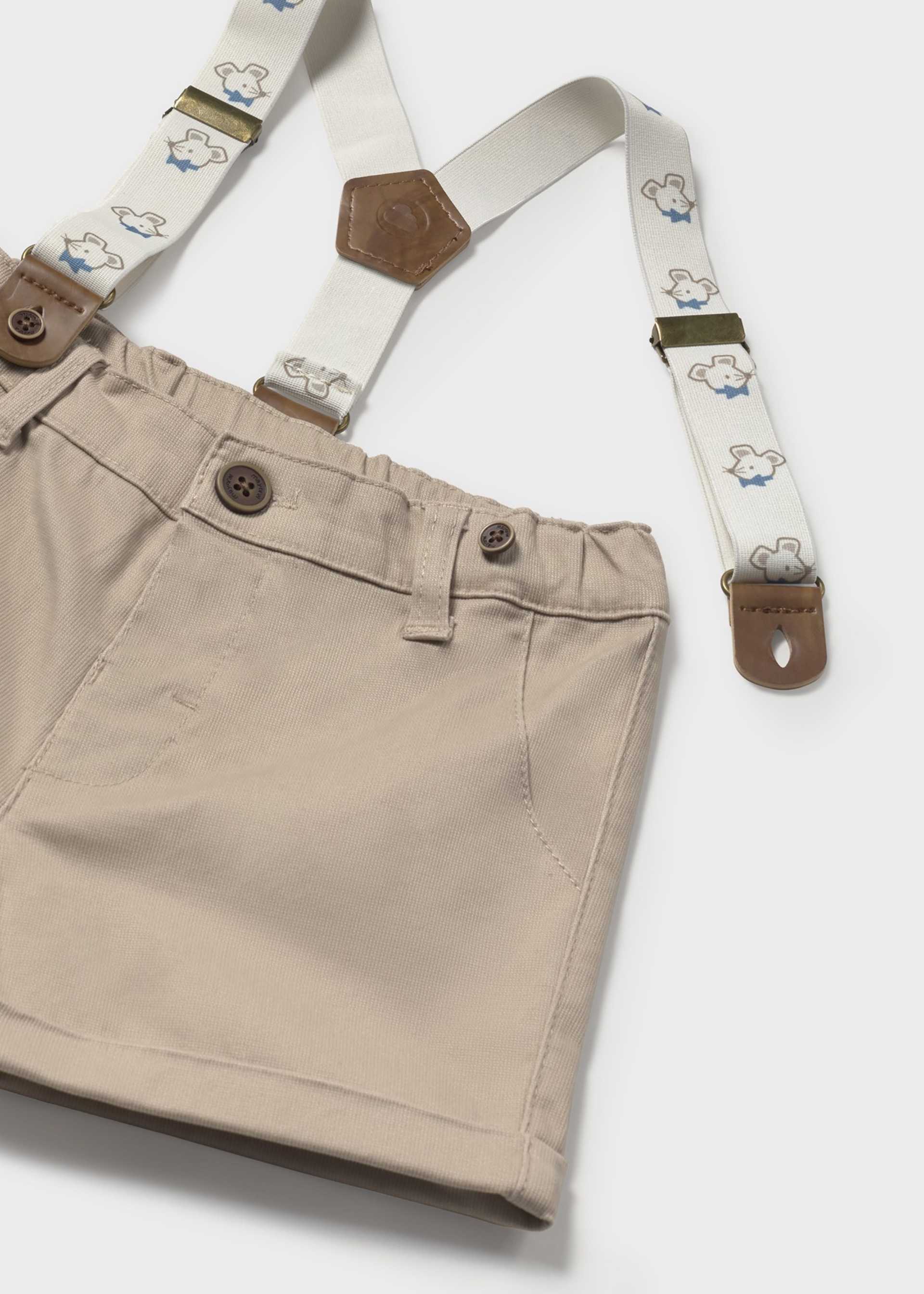 Baby pique shorts with braces Baby pique shorts with braces