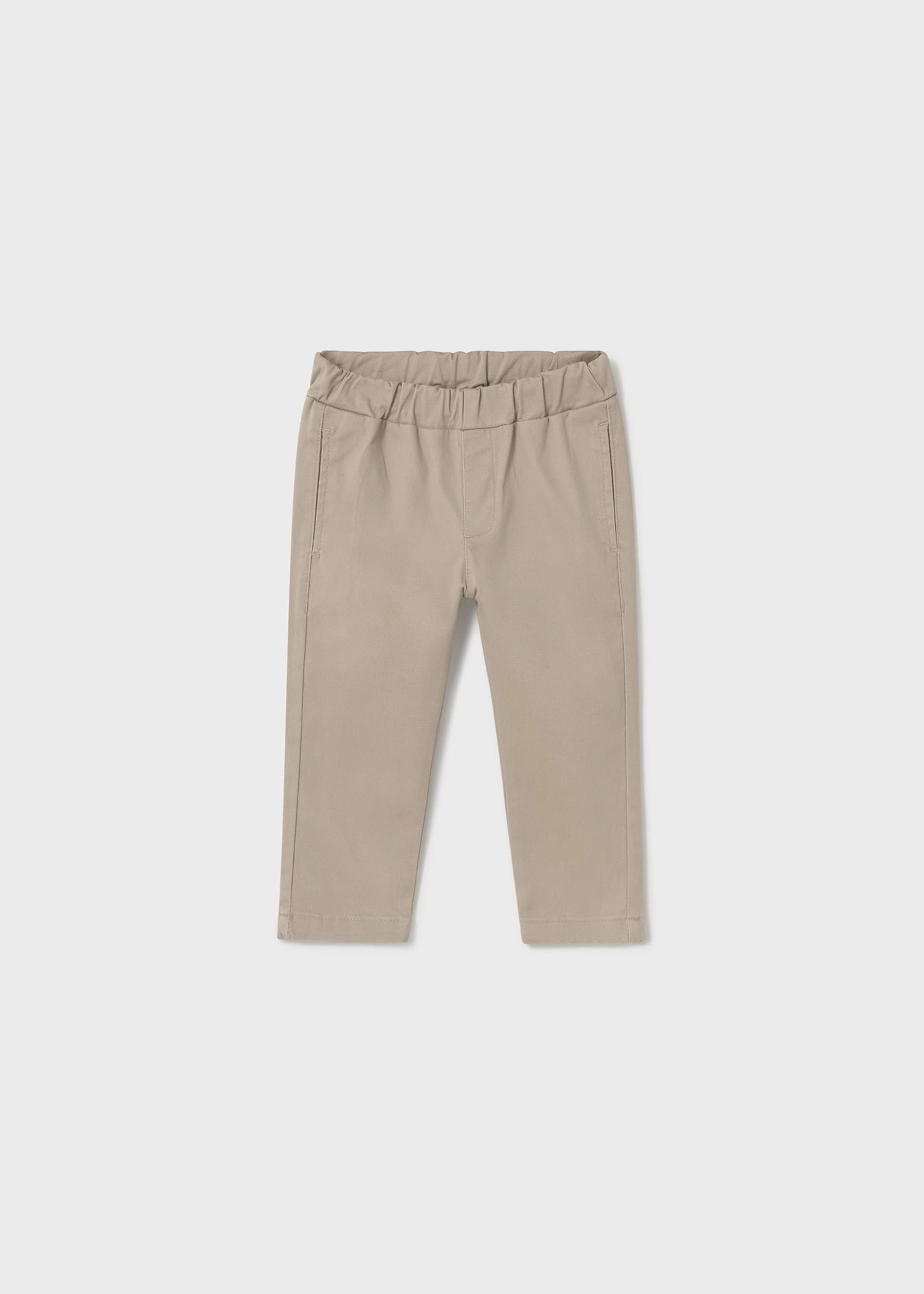 Baby pique trousers with elasticated waist Baby pique trousers with elasticated waist