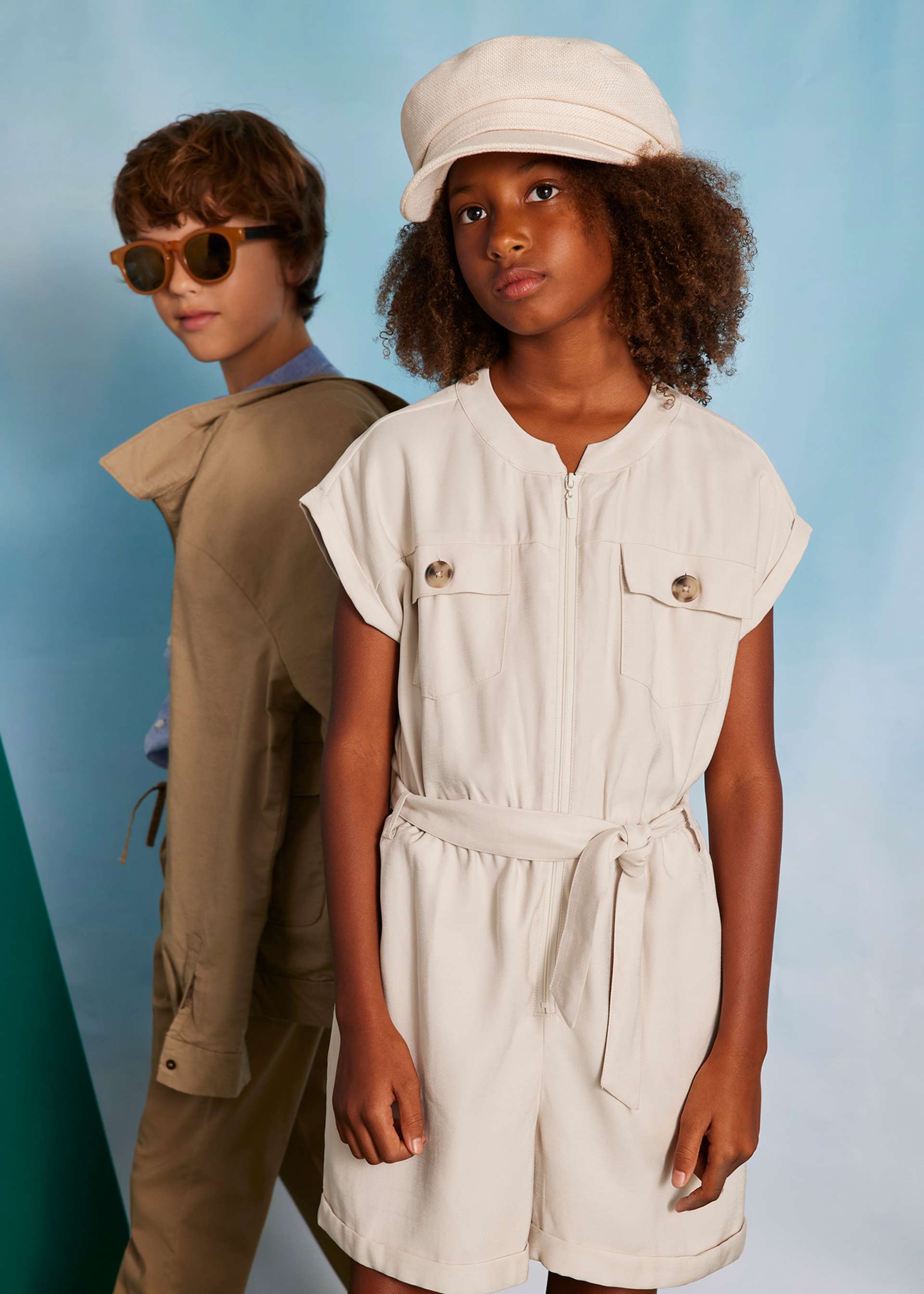 Combinaison courte avec poches fille Combinaison courte avec poches fille