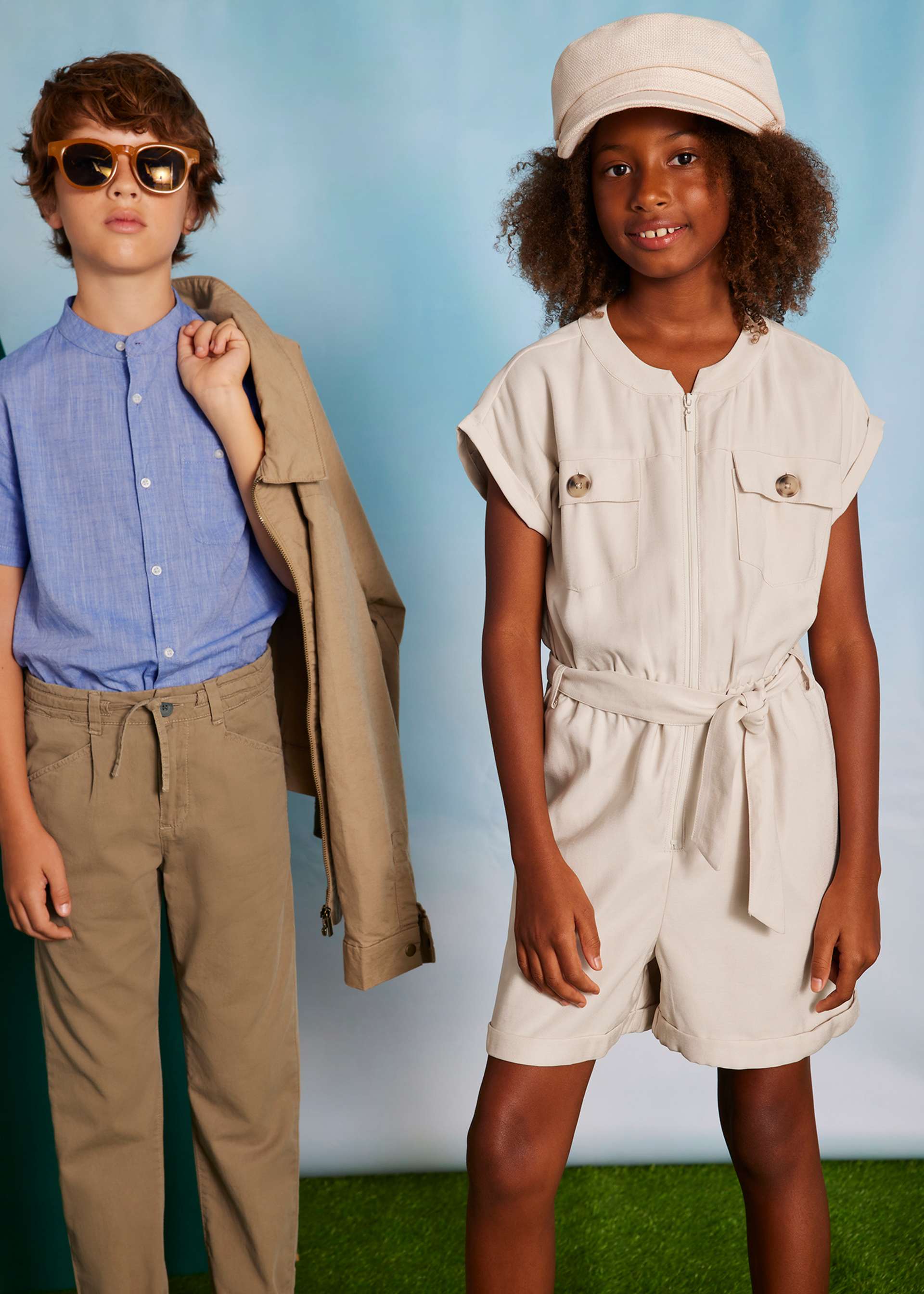 Combinaison courte avec poches fille Combinaison courte avec poches fille