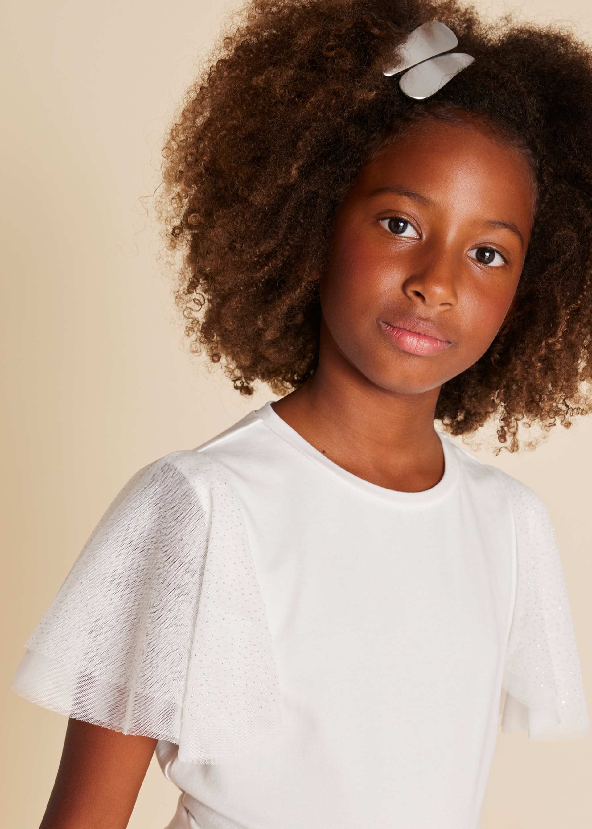 Camiseta volantes tul chica