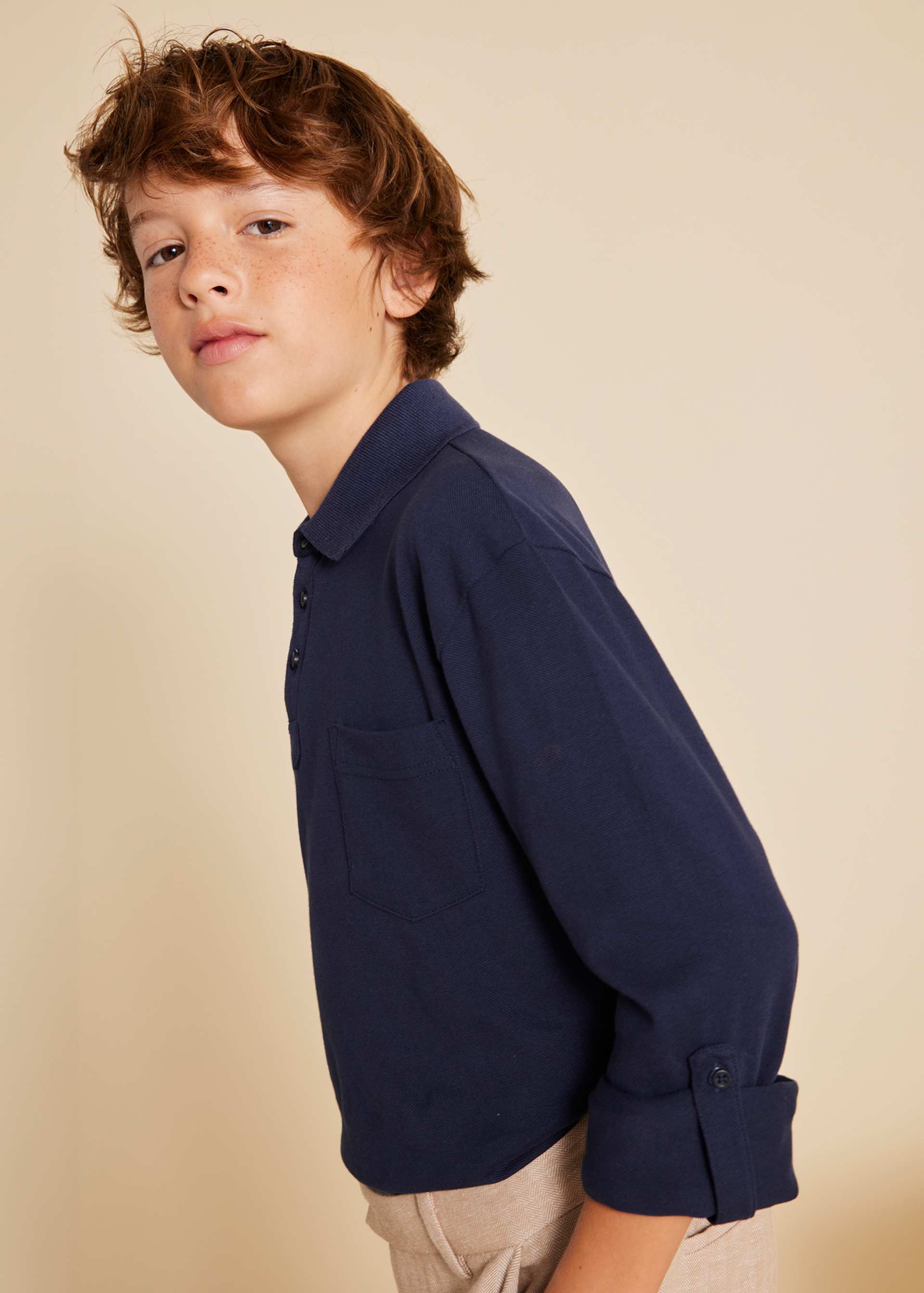 Boy long sleeved polo shirt Boy long sleeved polo shirt