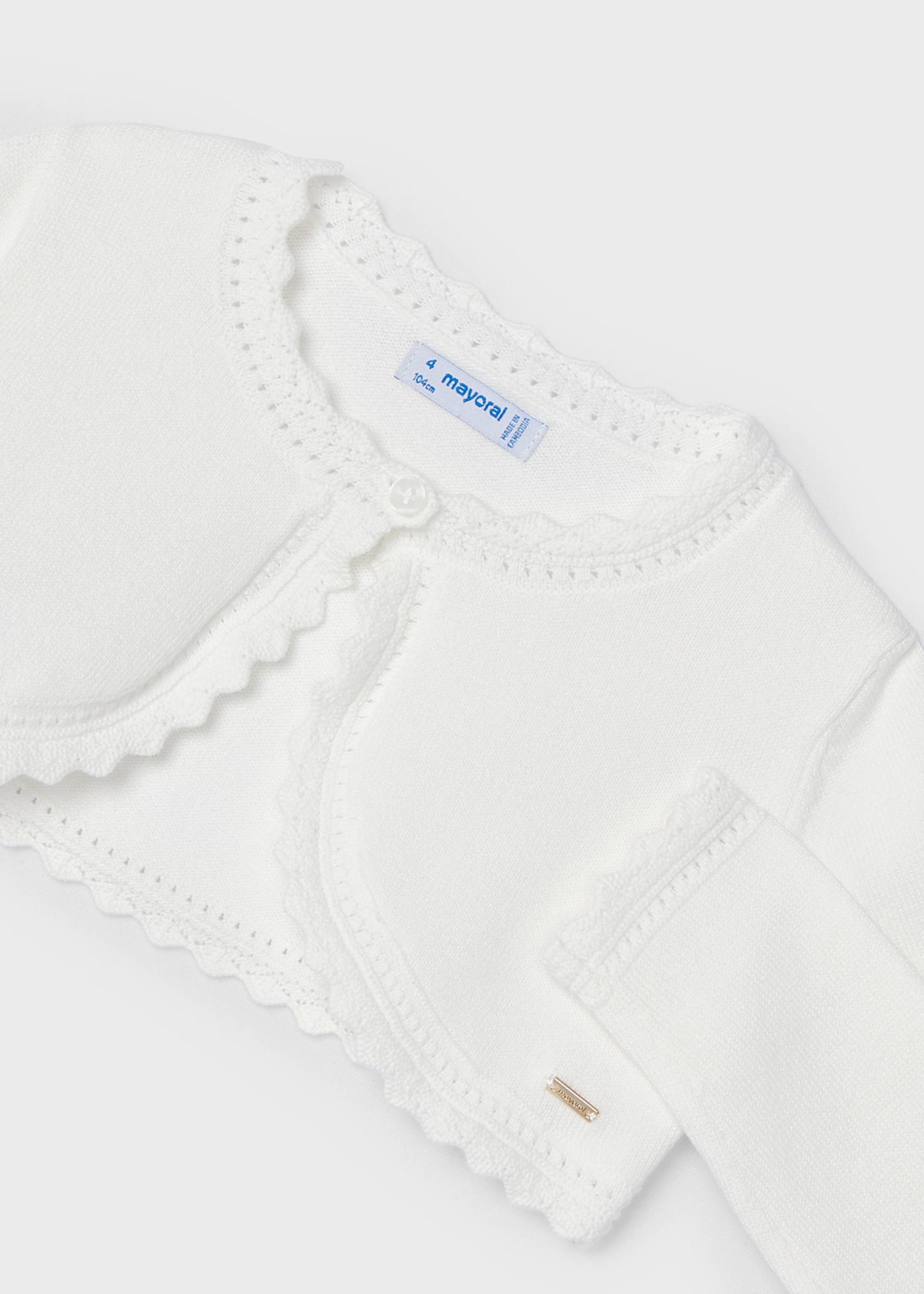 Girl cardigan metallic thread better Cotton