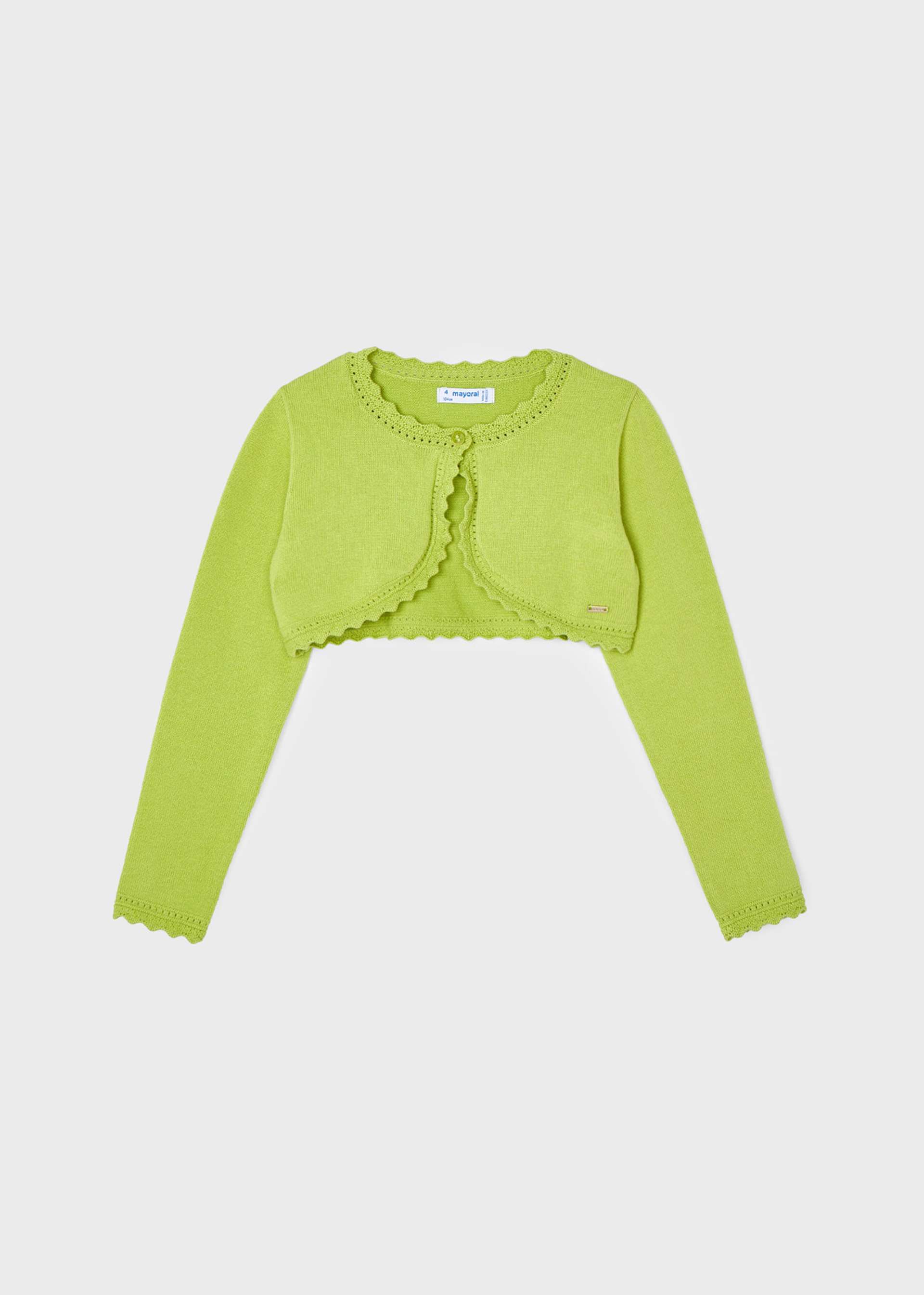 Girl cardigan metallic thread better Cotton