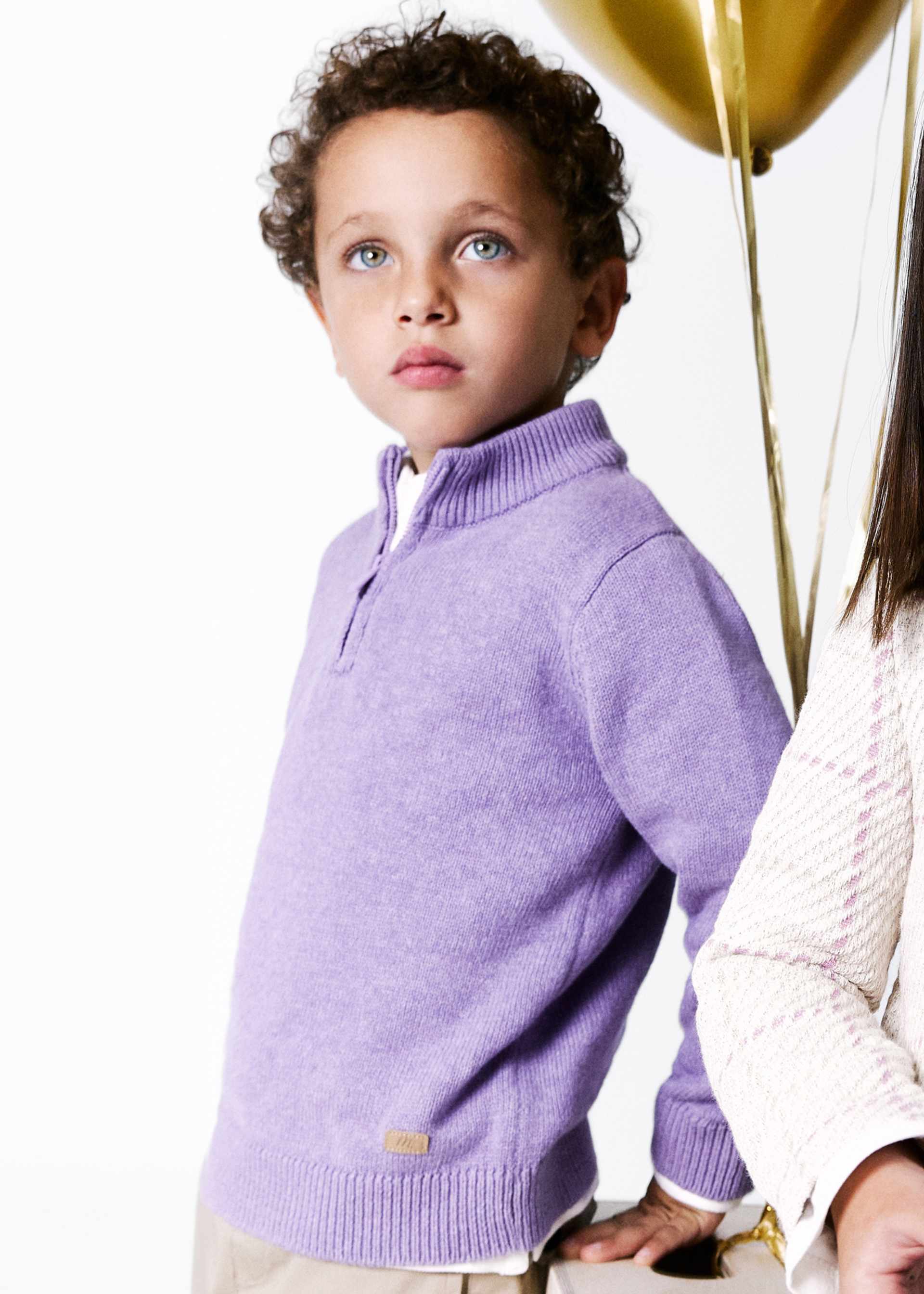 Suéter cuello cremallera niño