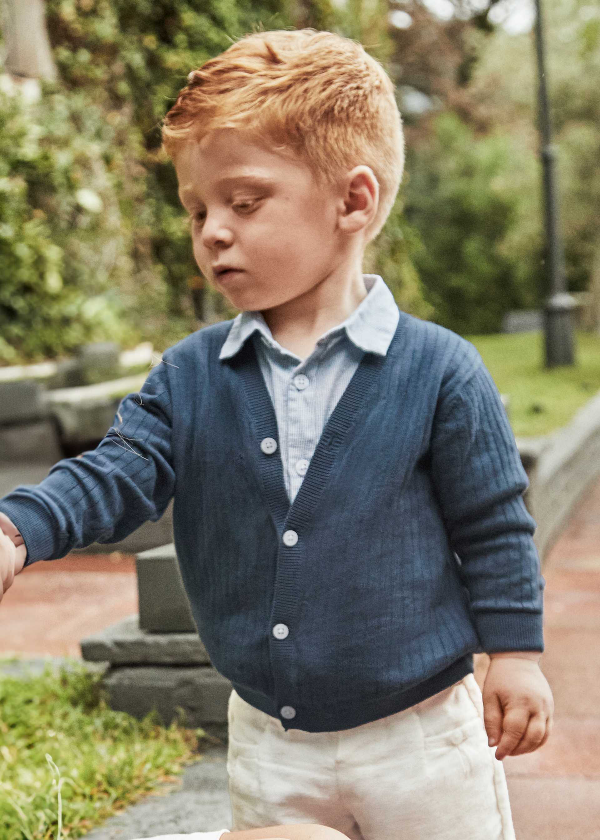 Baby structured tricot cardigan