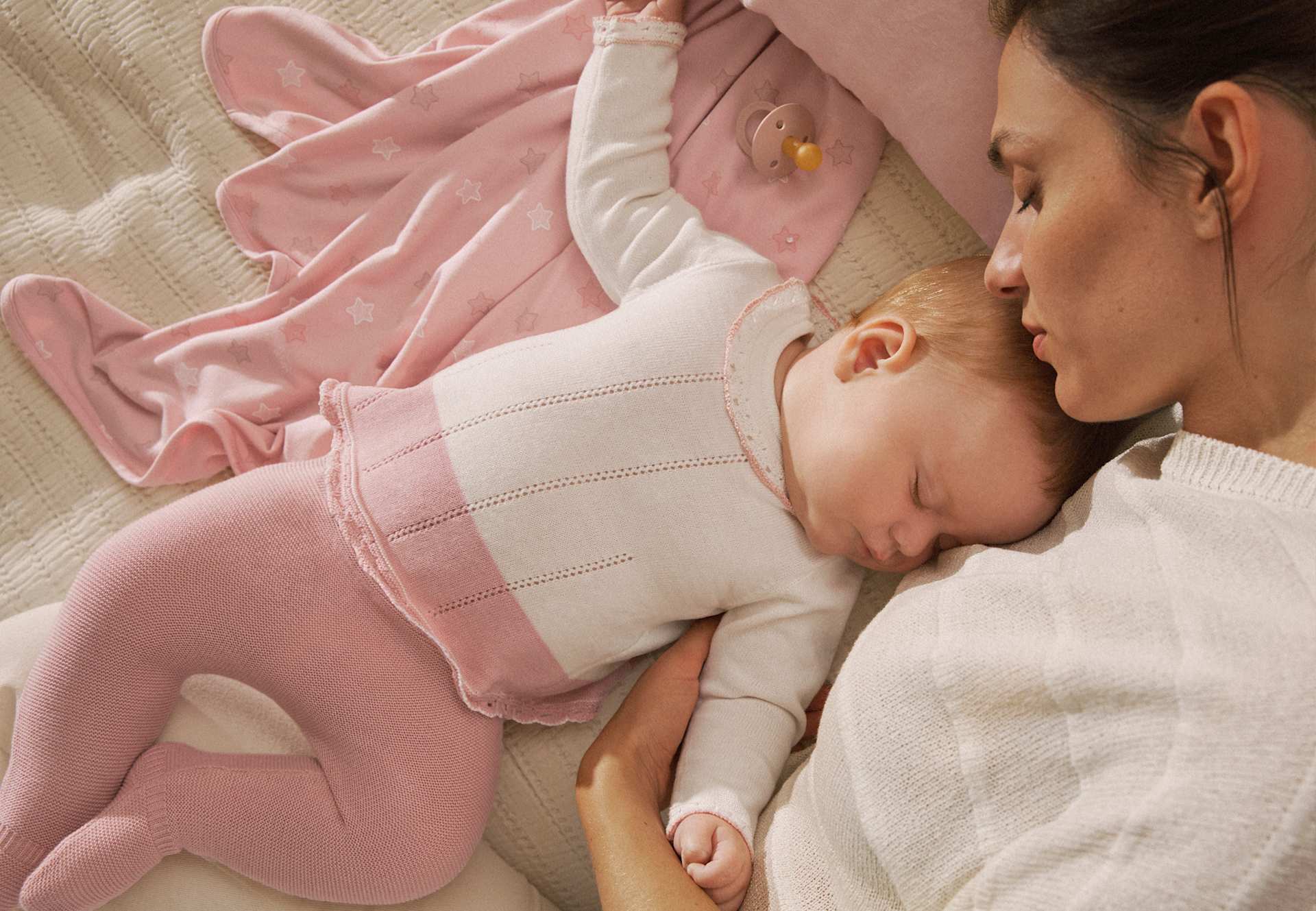 Completo ghettina e maglioncino maglia neonata