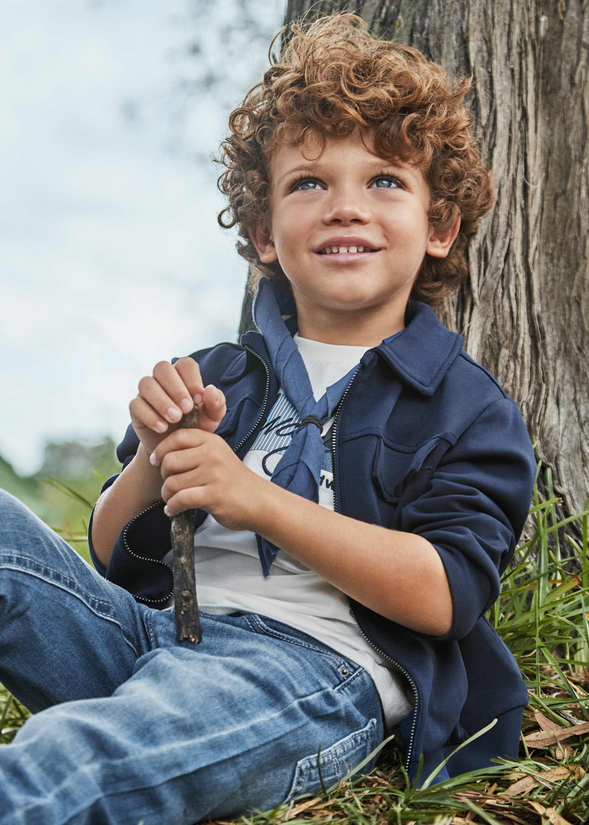 Boy zip jumper with pockets Boy zip jumper with pockets