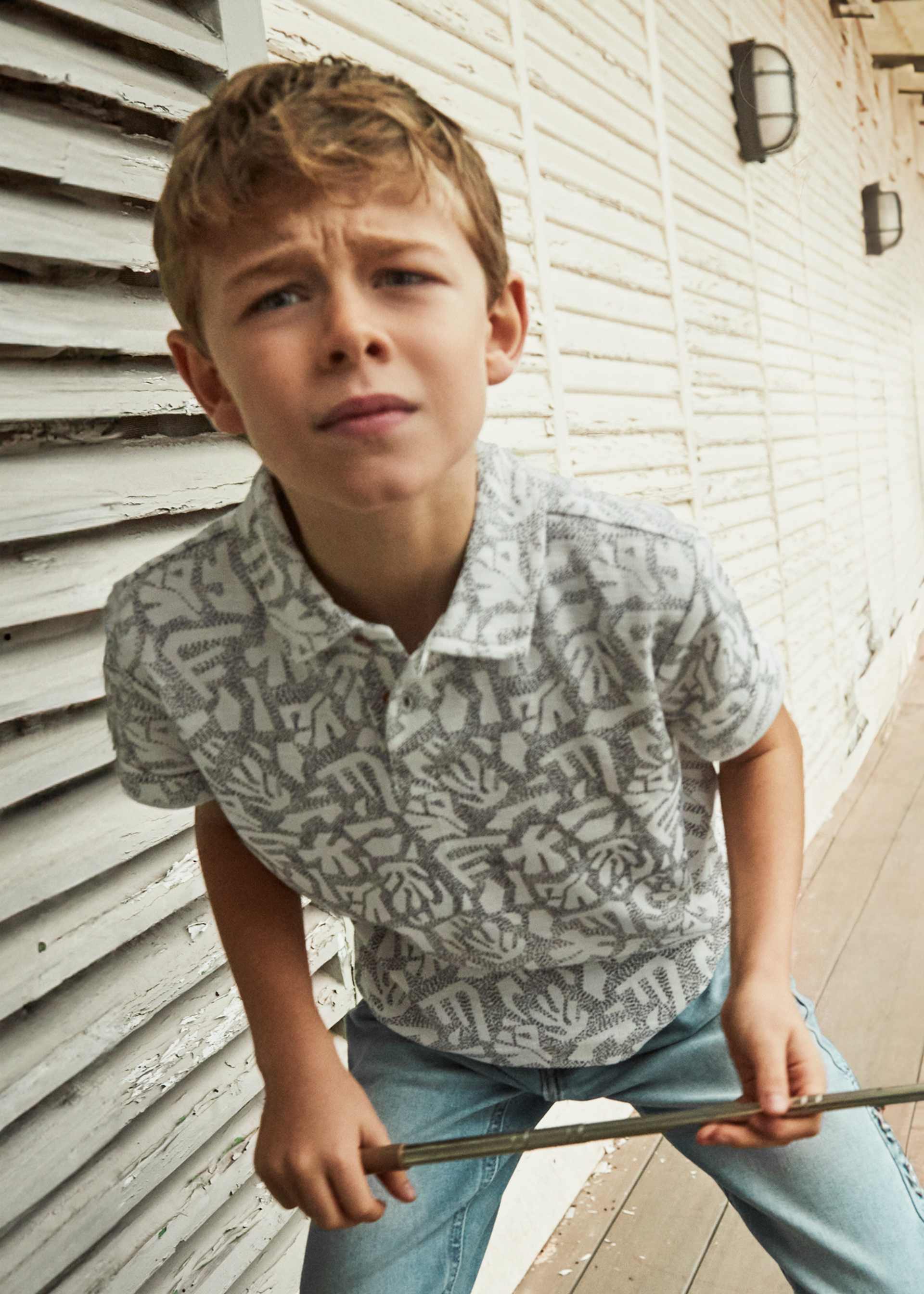 Boy print polo shirt Boy print polo shirt