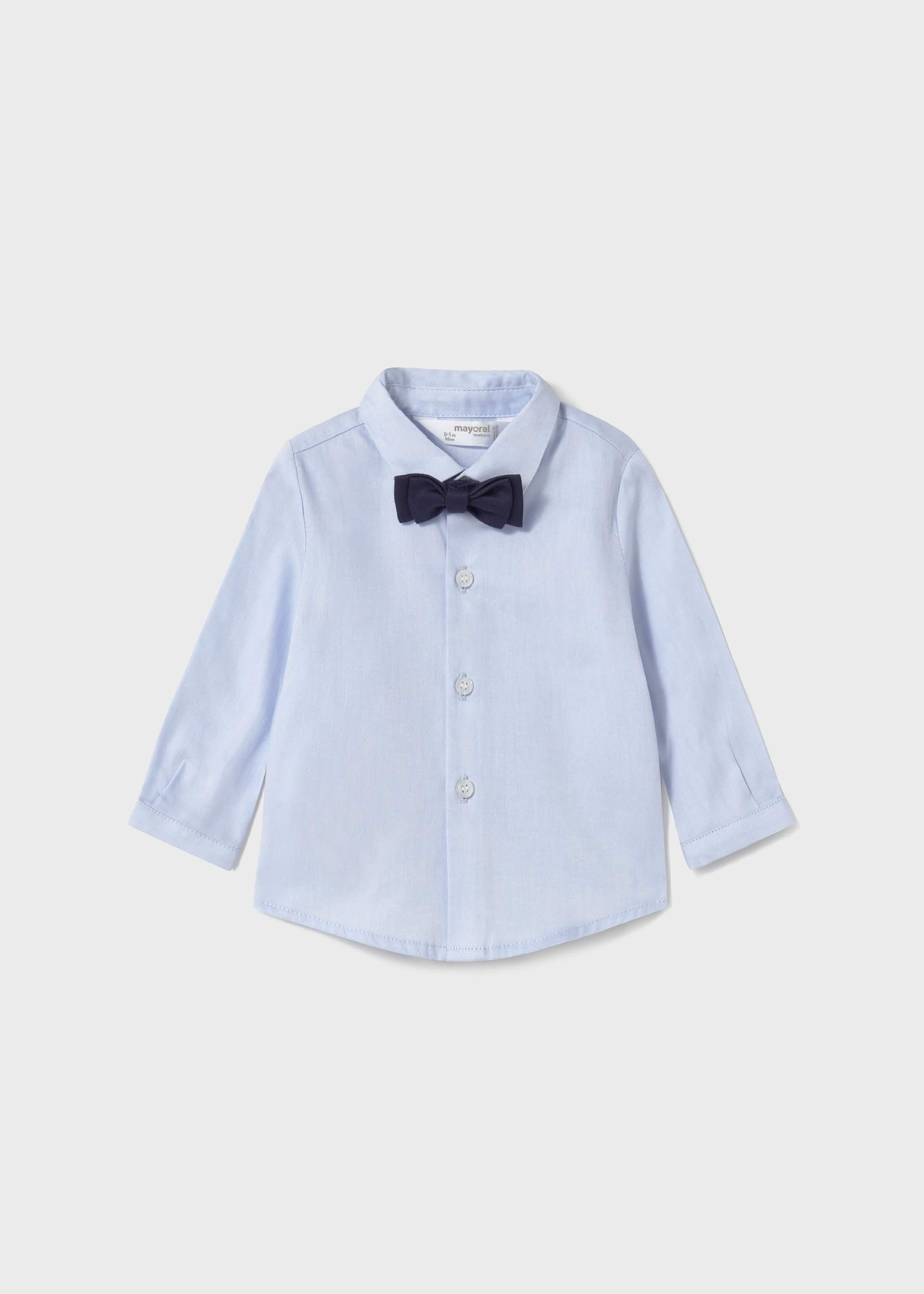 Chemise à manches longues nœud papillon nouveau-né