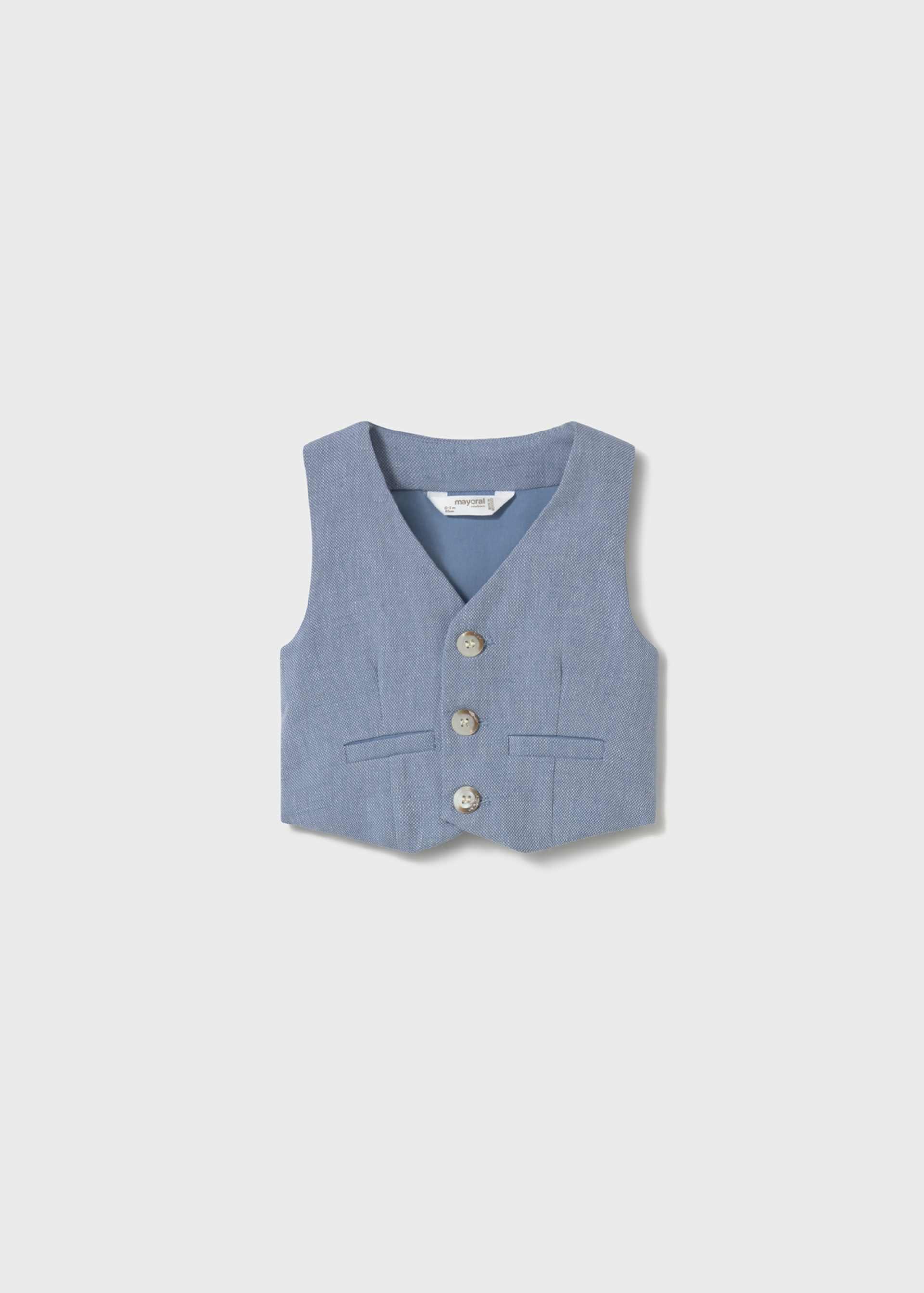 Gilet habillé en lin nouveau-né Gilet habillé en lin nouveau-né