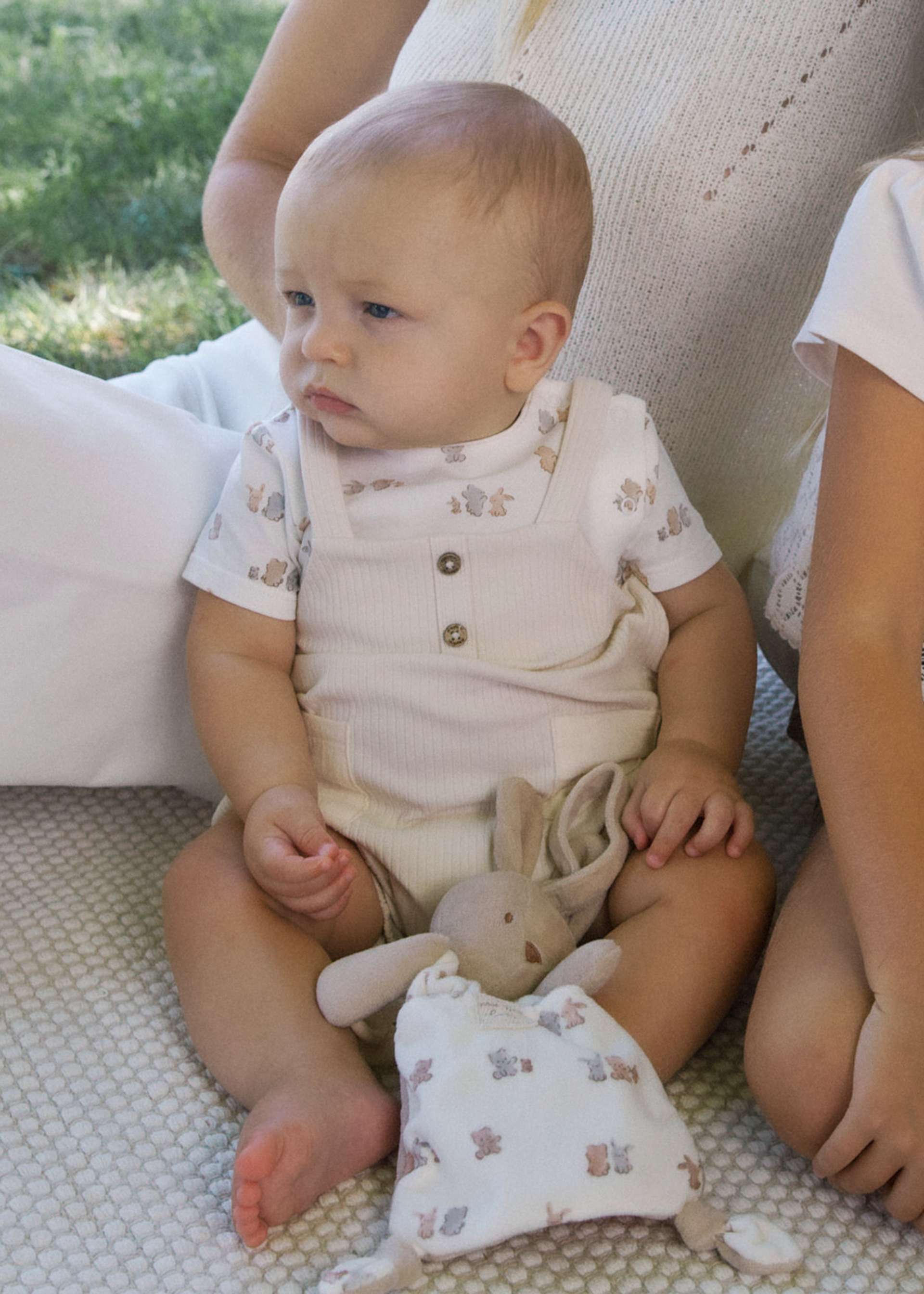 Newborn boy faux dungarees romper Newborn boy faux dungarees romper