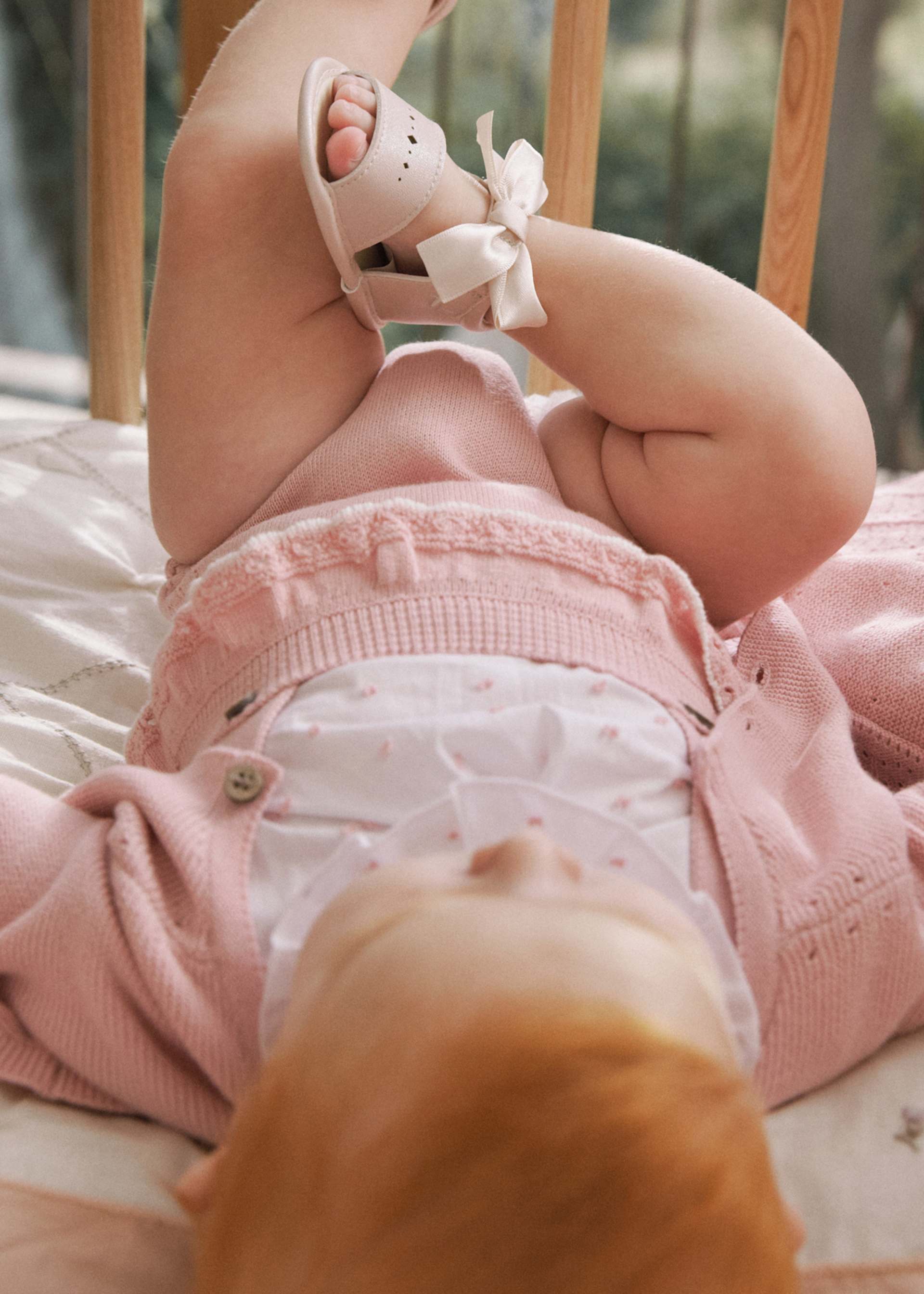 Newborn Knit Dungaree and Blouse Set Newborn Knit Dungaree and Blouse Set