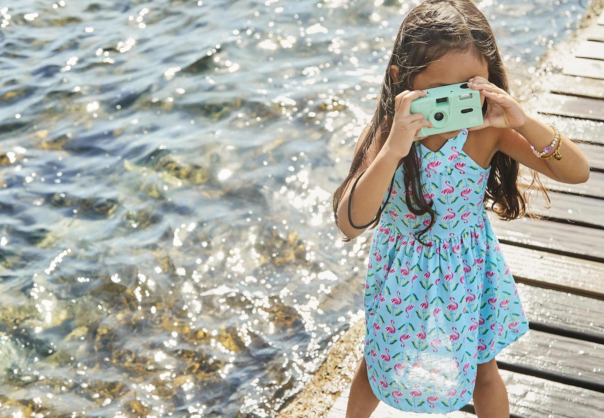 Vestido estampado espalda cruzada niña Vestido estampado espalda cruzada niña