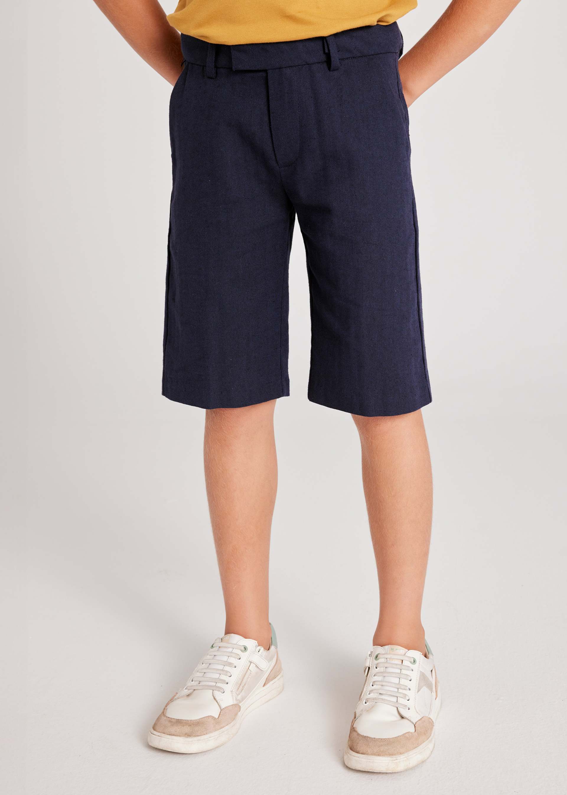Boy tailored linen shorts
