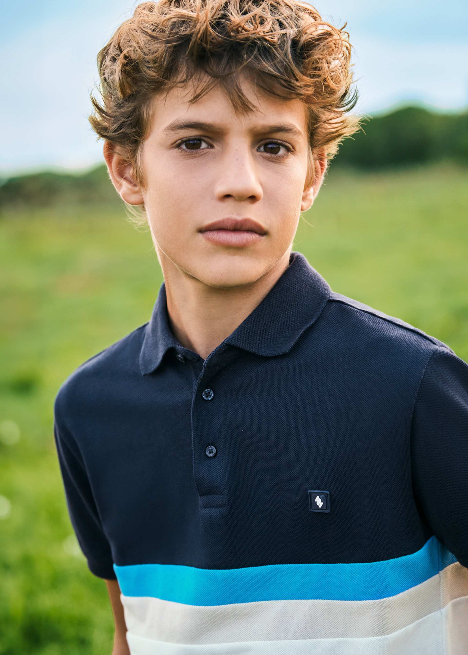 Boy Block Colour Polo Better Cotton