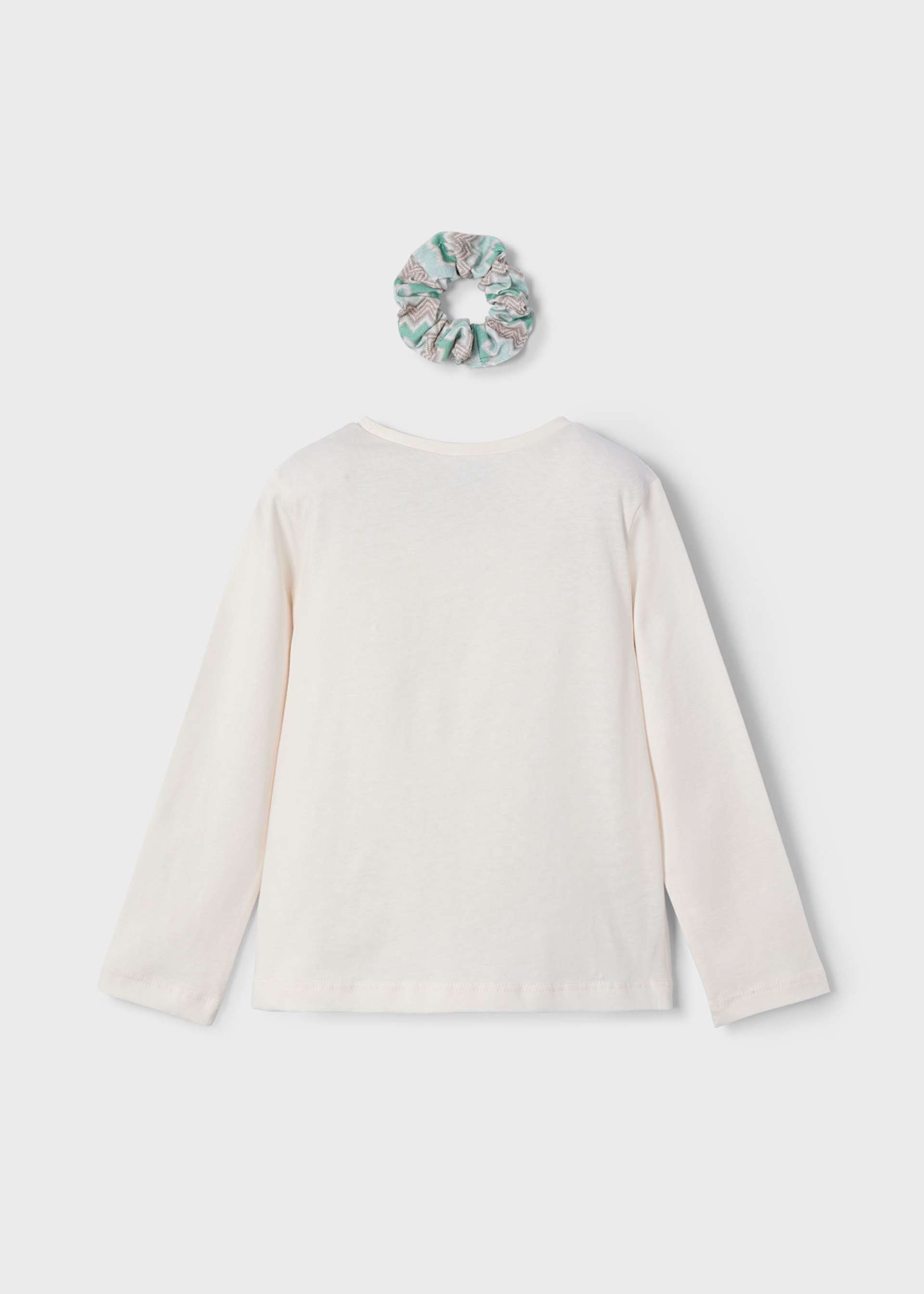 T-shirt à manches longues avec élastique fille T-shirt à manches longues avec élastique fille