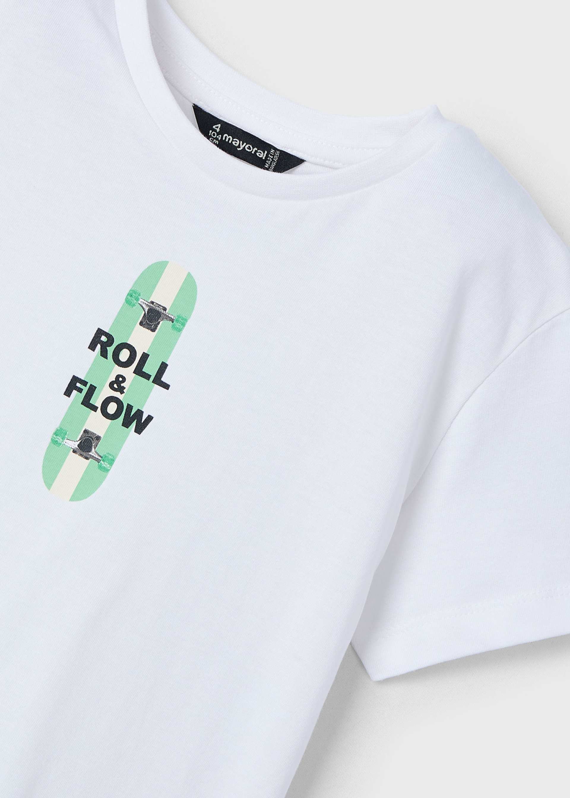 T-shirt à imprimé au dos de skateboard garçon T-shirt à imprimé au dos de skateboard garçon