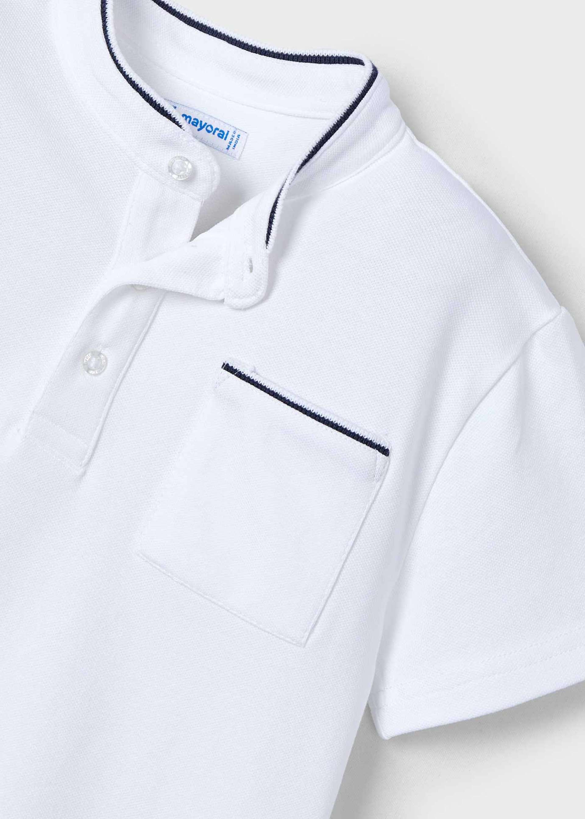 Boy Mandarin Collar Polo Shirt