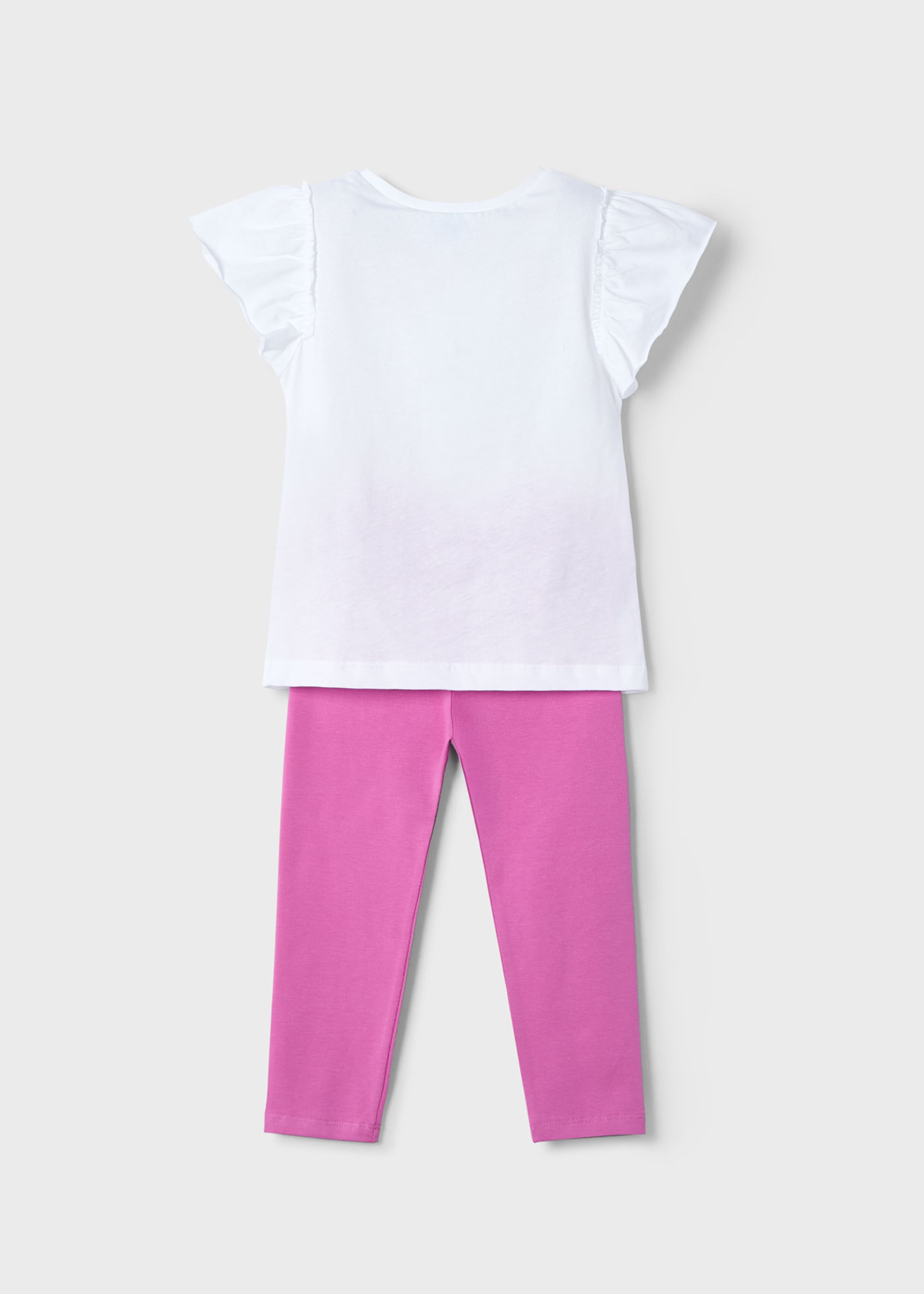Conjunto legging y playera flor niña