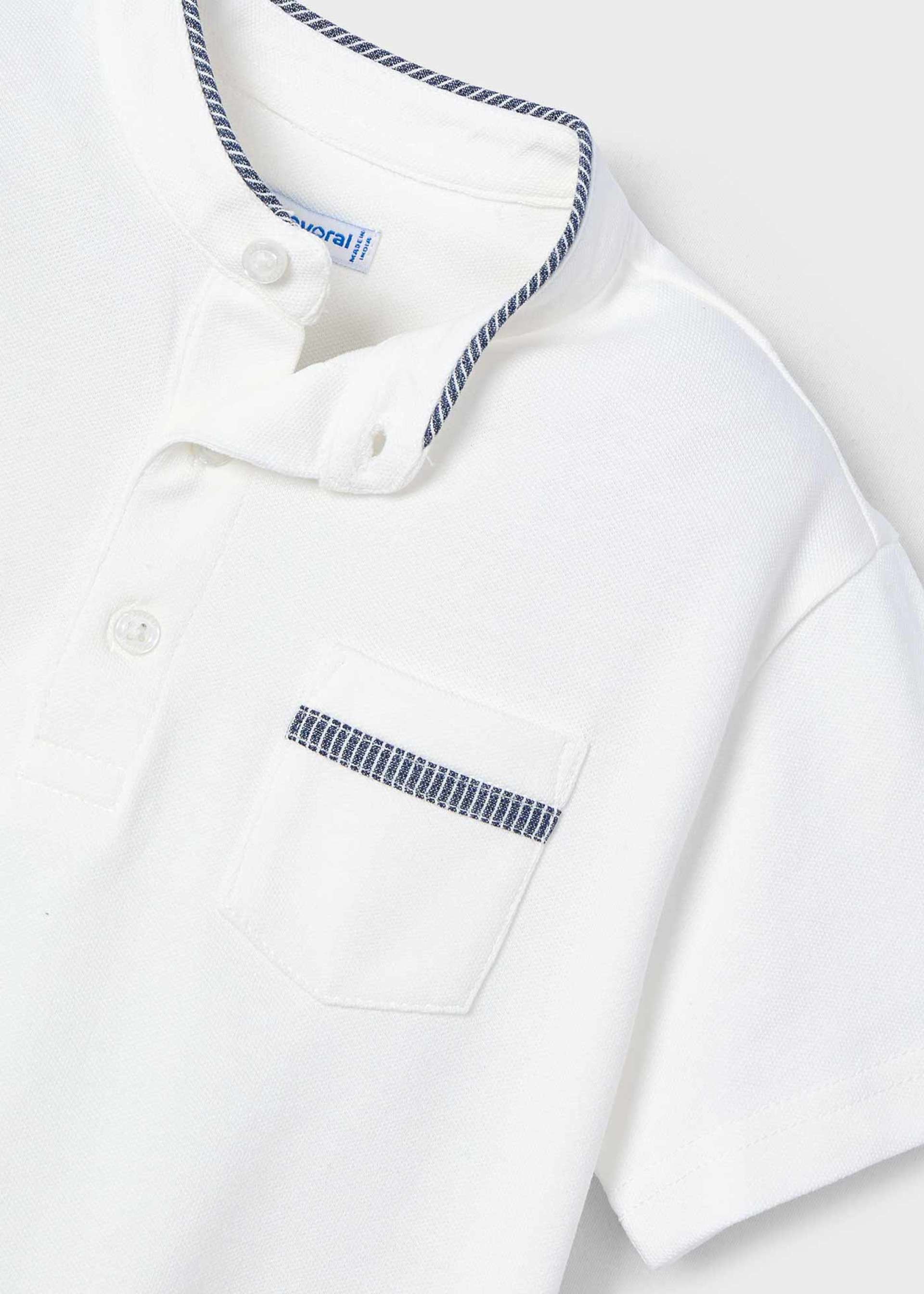 Polo piqué contrastes niño