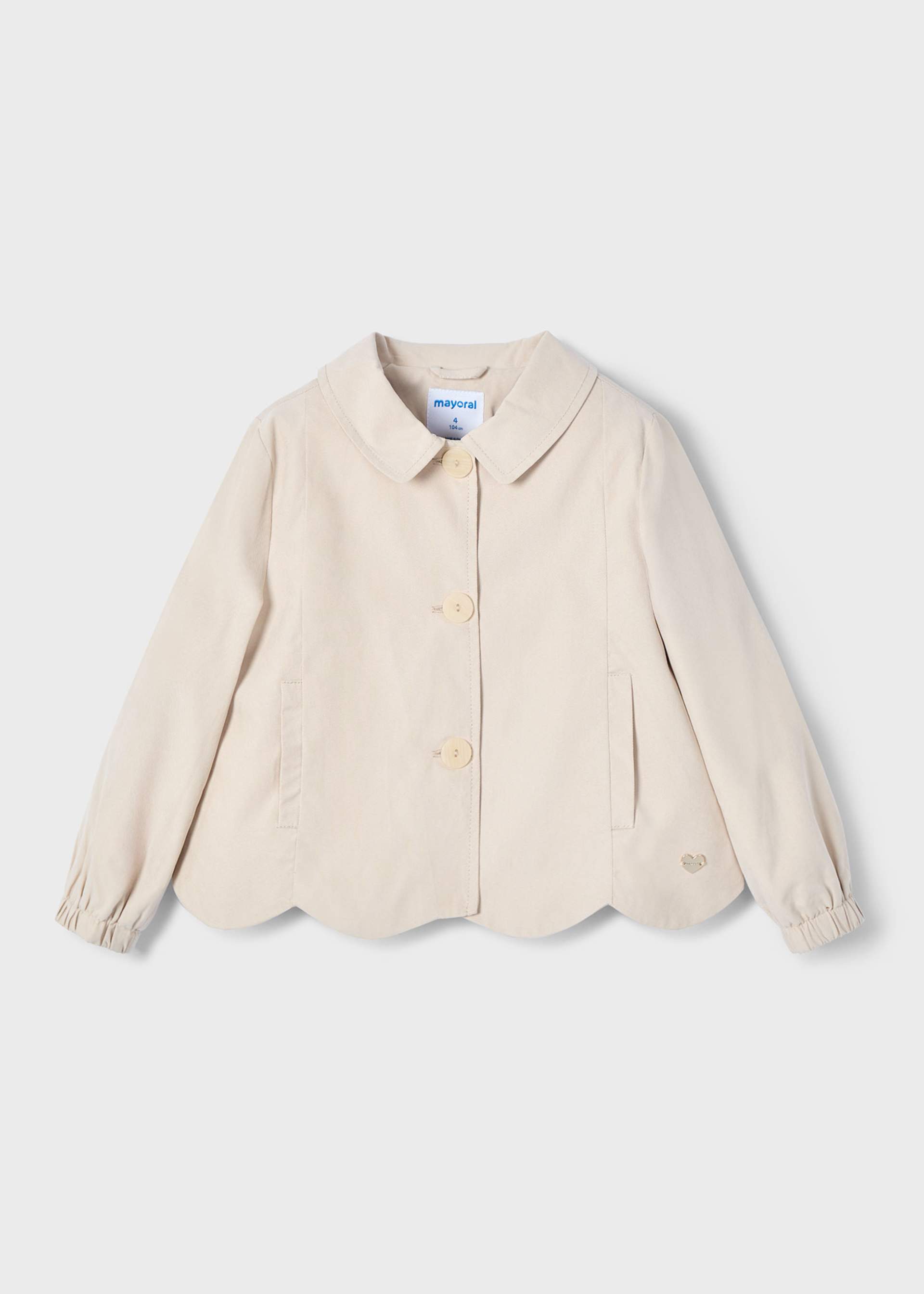 Kurtka typu gabardyna krótka dla dziewczynki