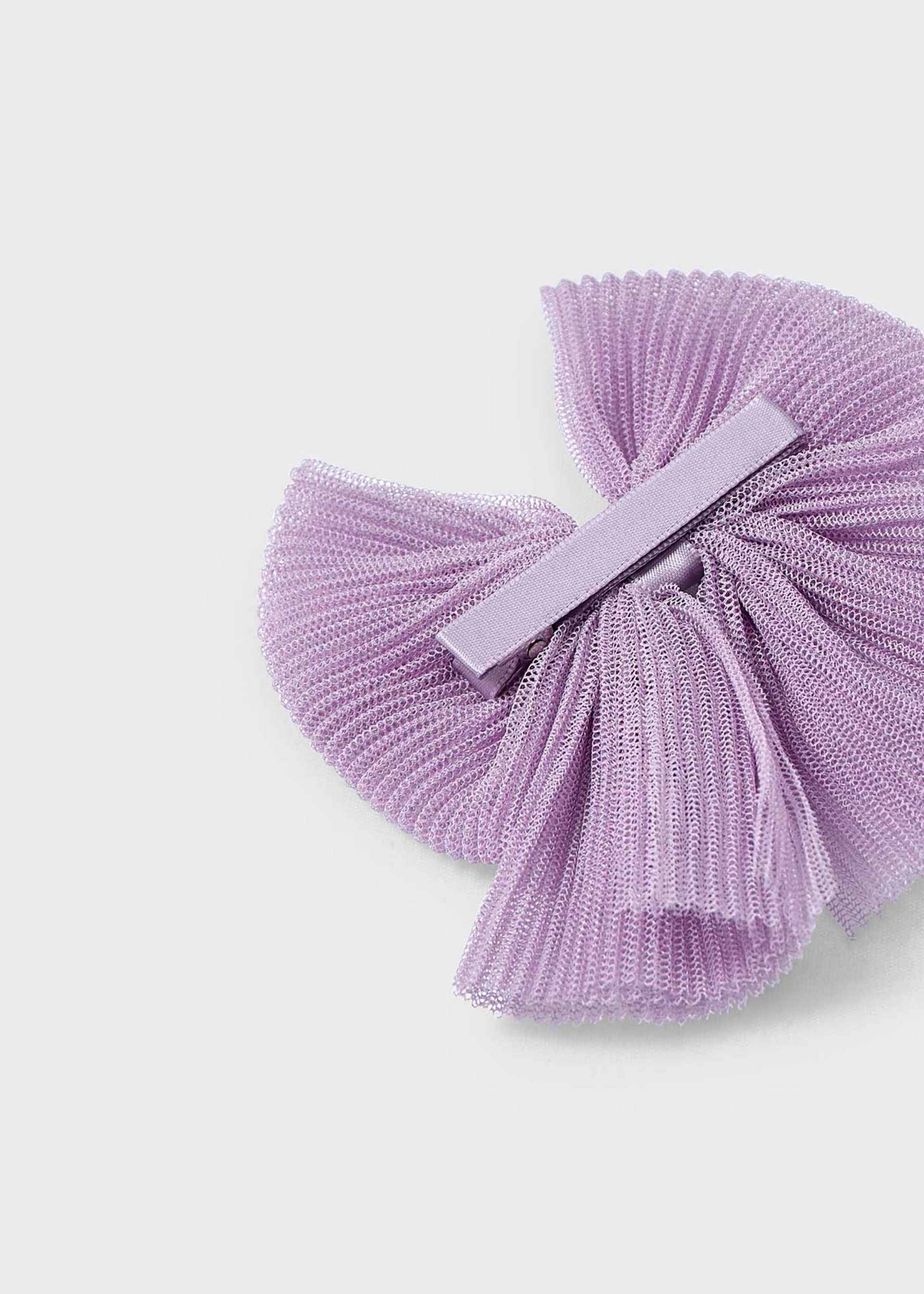 Girl tulle bow clip