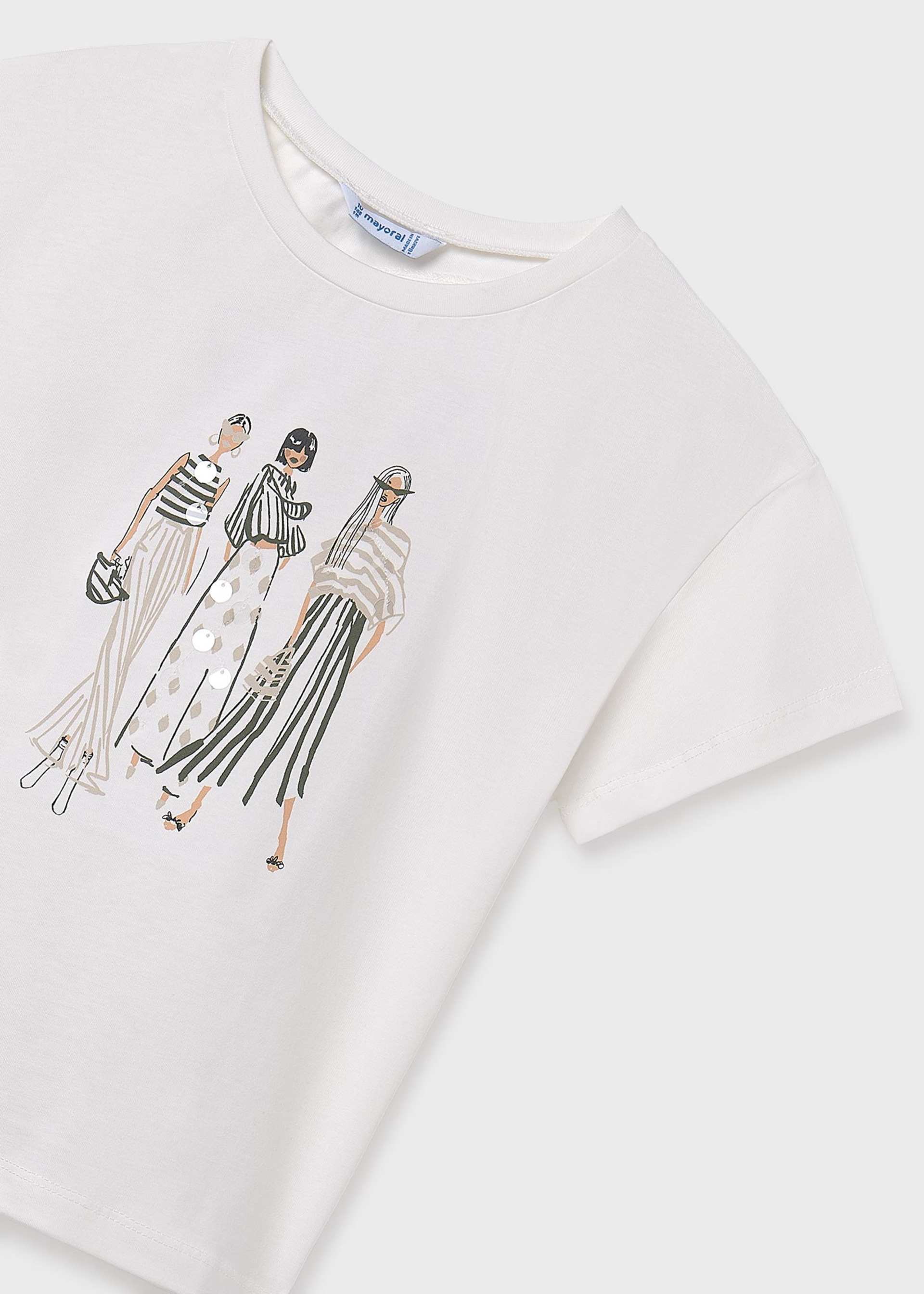 Camiseta gráfica espalda cruzada chica Camiseta gráfica espalda cruzada chica