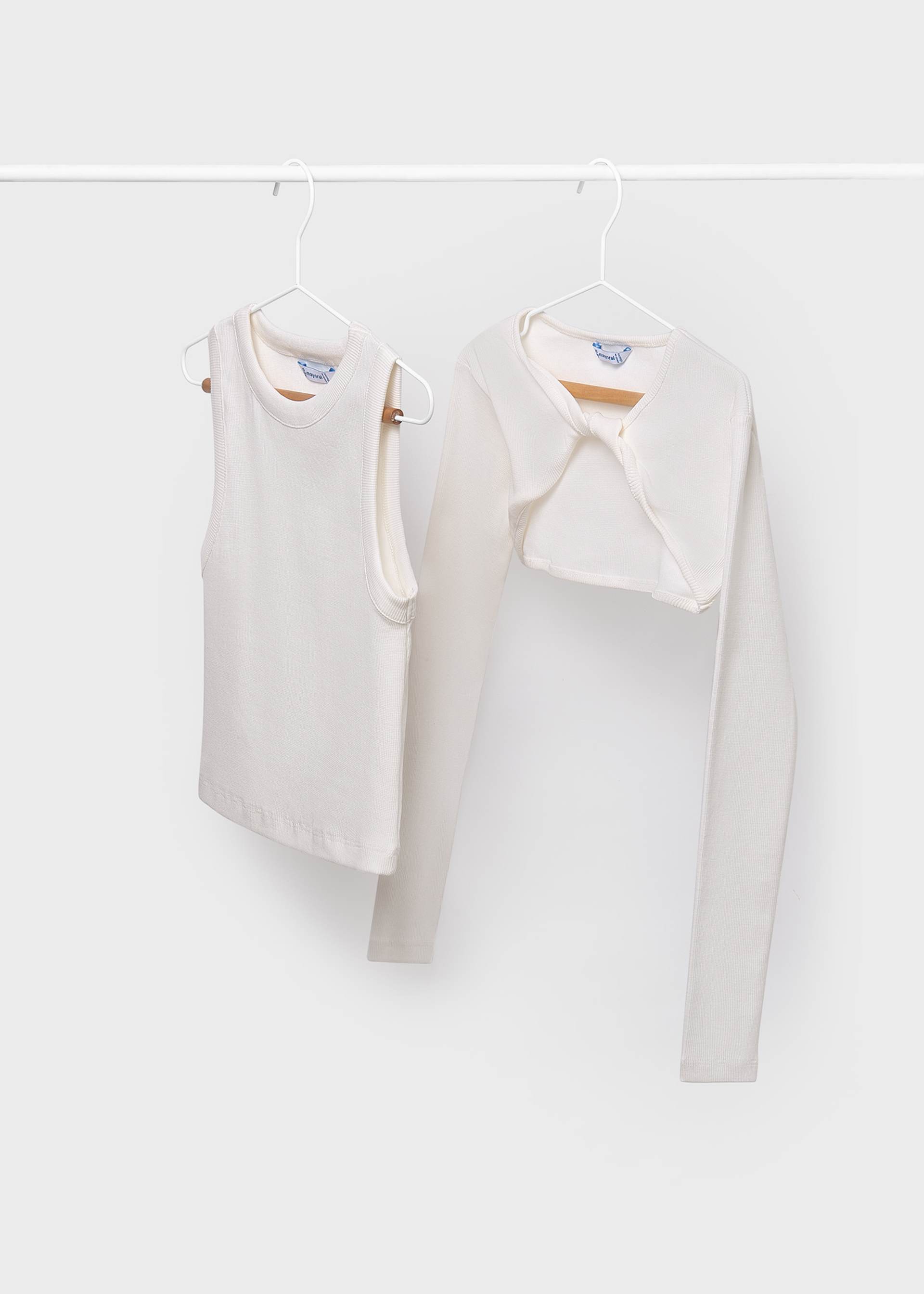 T-shirt avec gilet boléro fille T-shirt avec gilet boléro fille