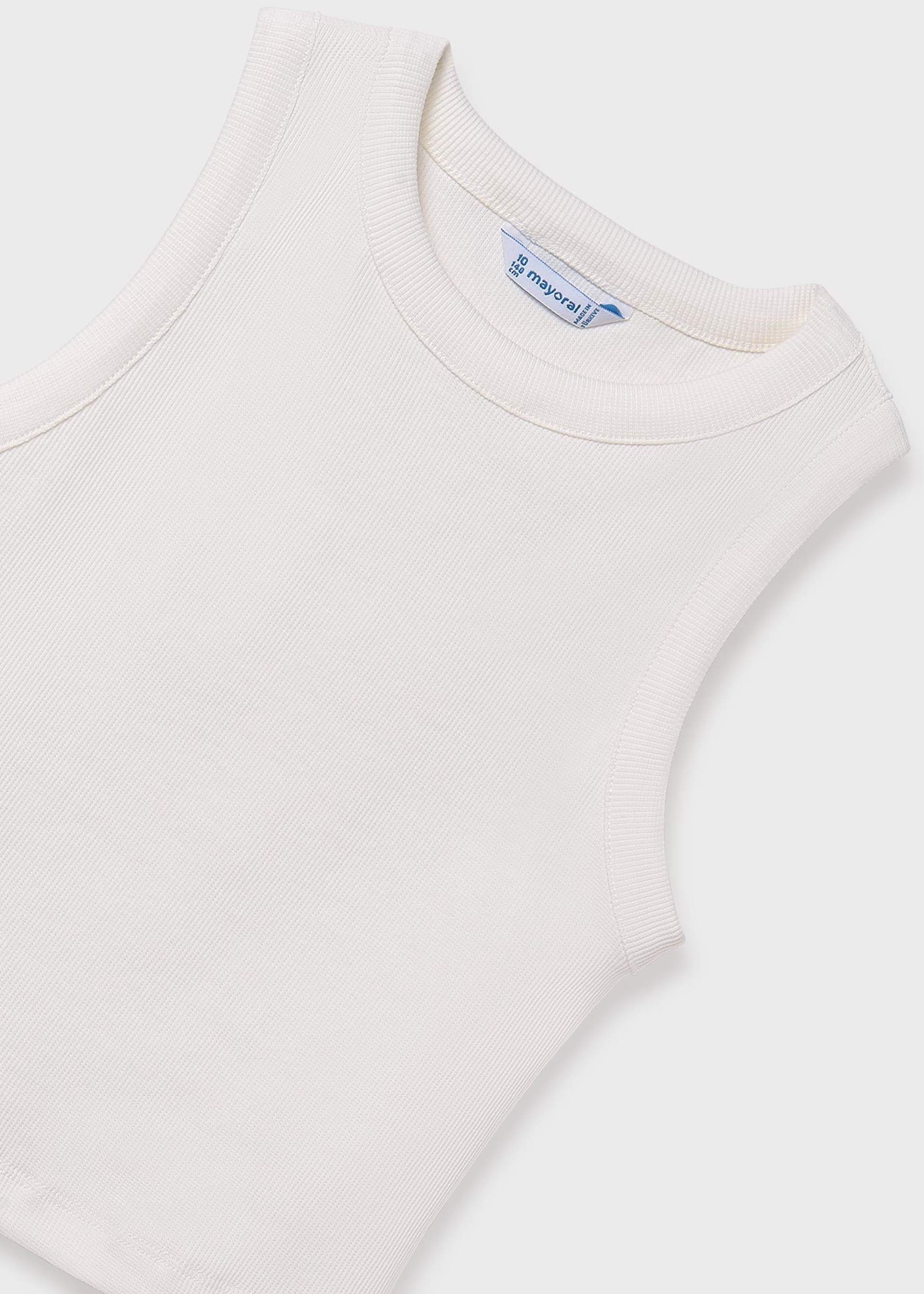 Playera con torera bolero canalé chica