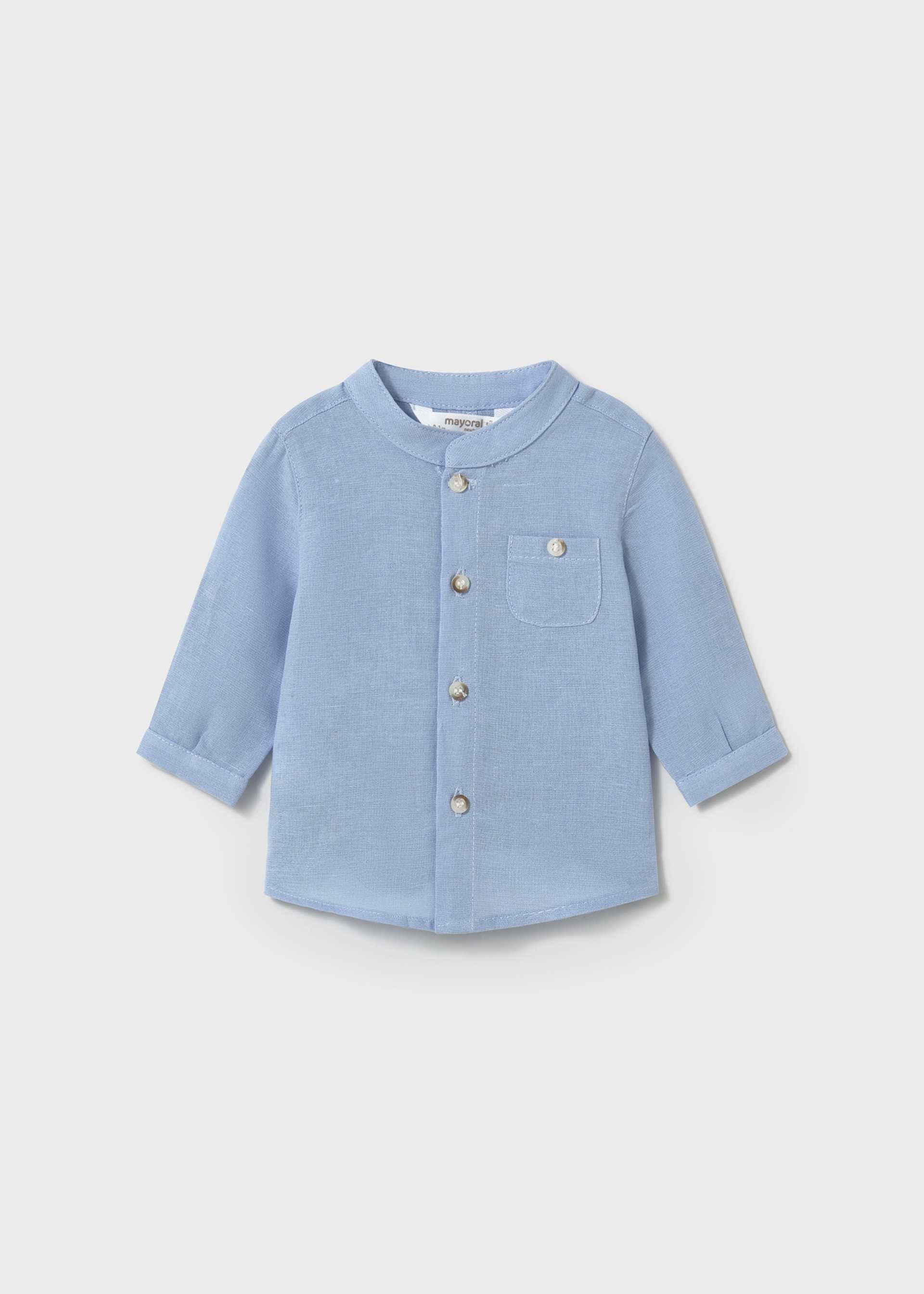Camicia manica lunga colletto coreana neonato