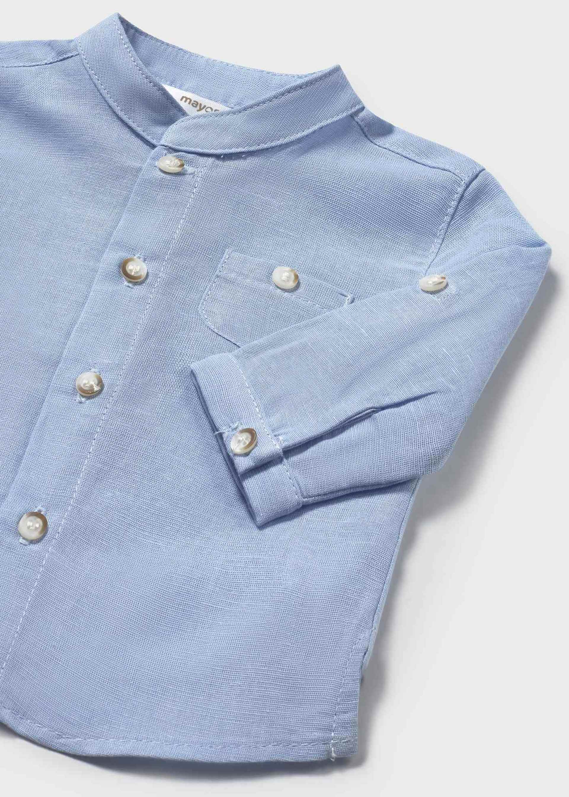Camicia manica lunga colletto coreana neonato