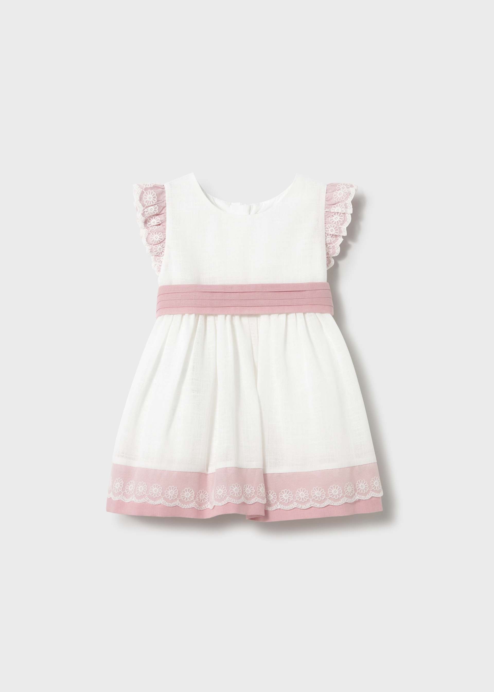 Baby combined linen dress