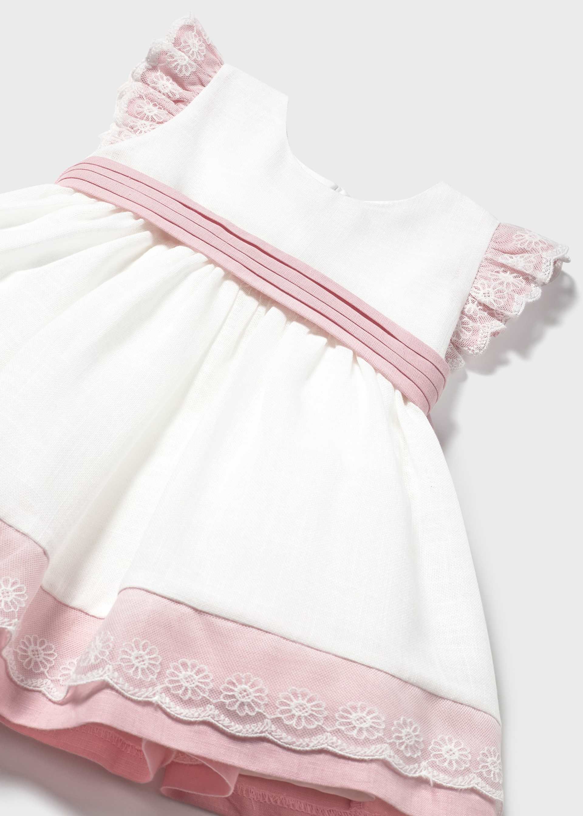 Baby combined linen dress