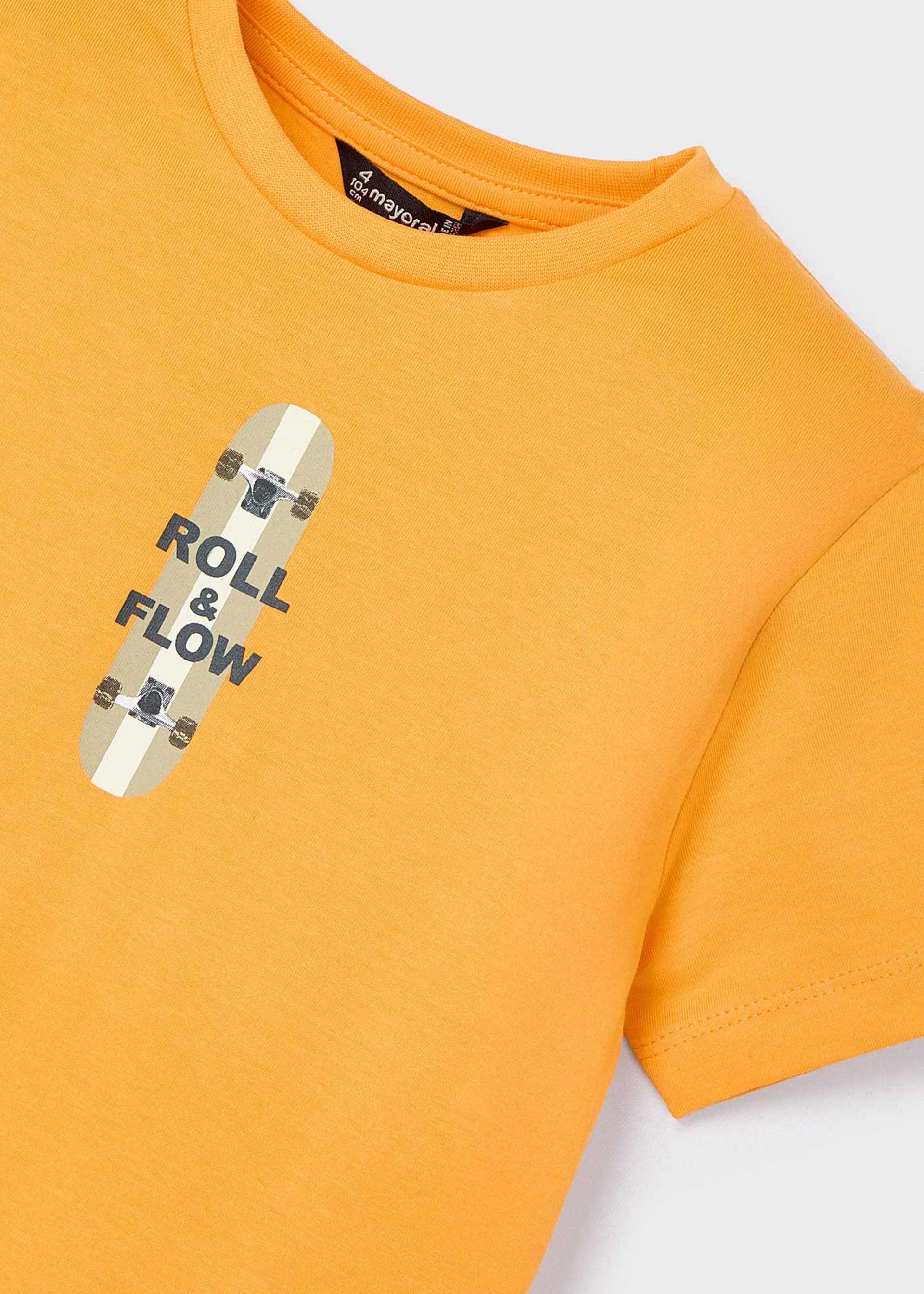 Camiseta estampado trasero monopatín niño Camiseta estampado trasero monopatín niño