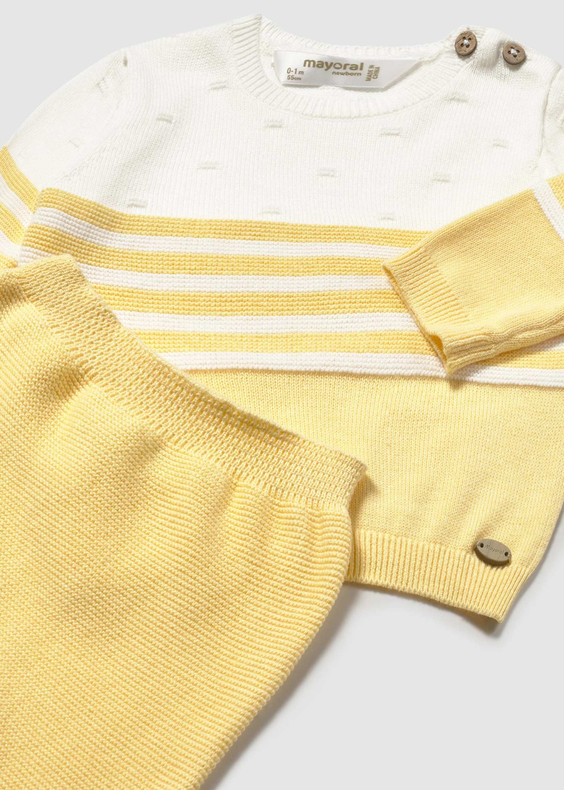 Ensemble guêtre et pull en tricot nouveau-né