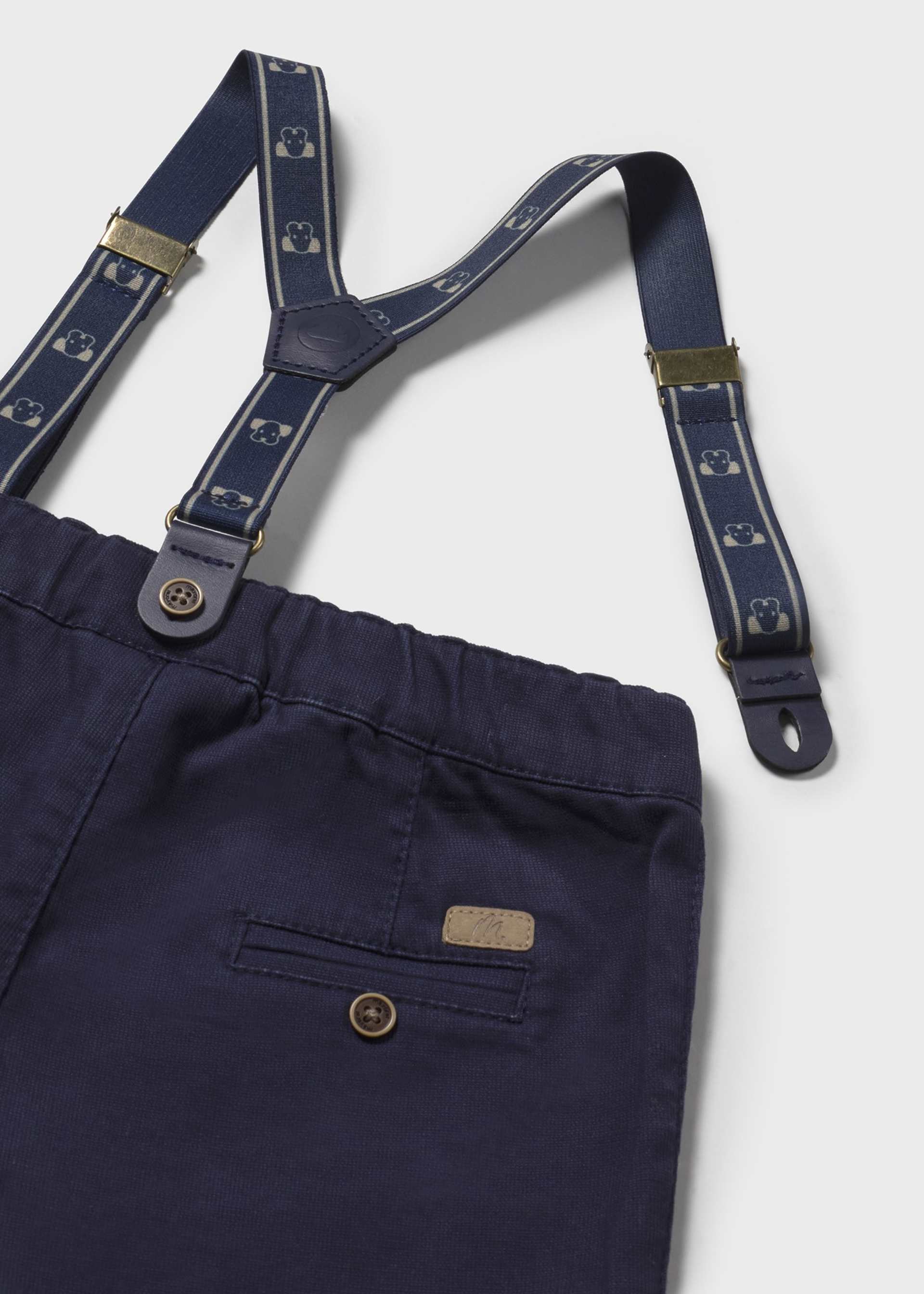 Baby pique shorts with braces