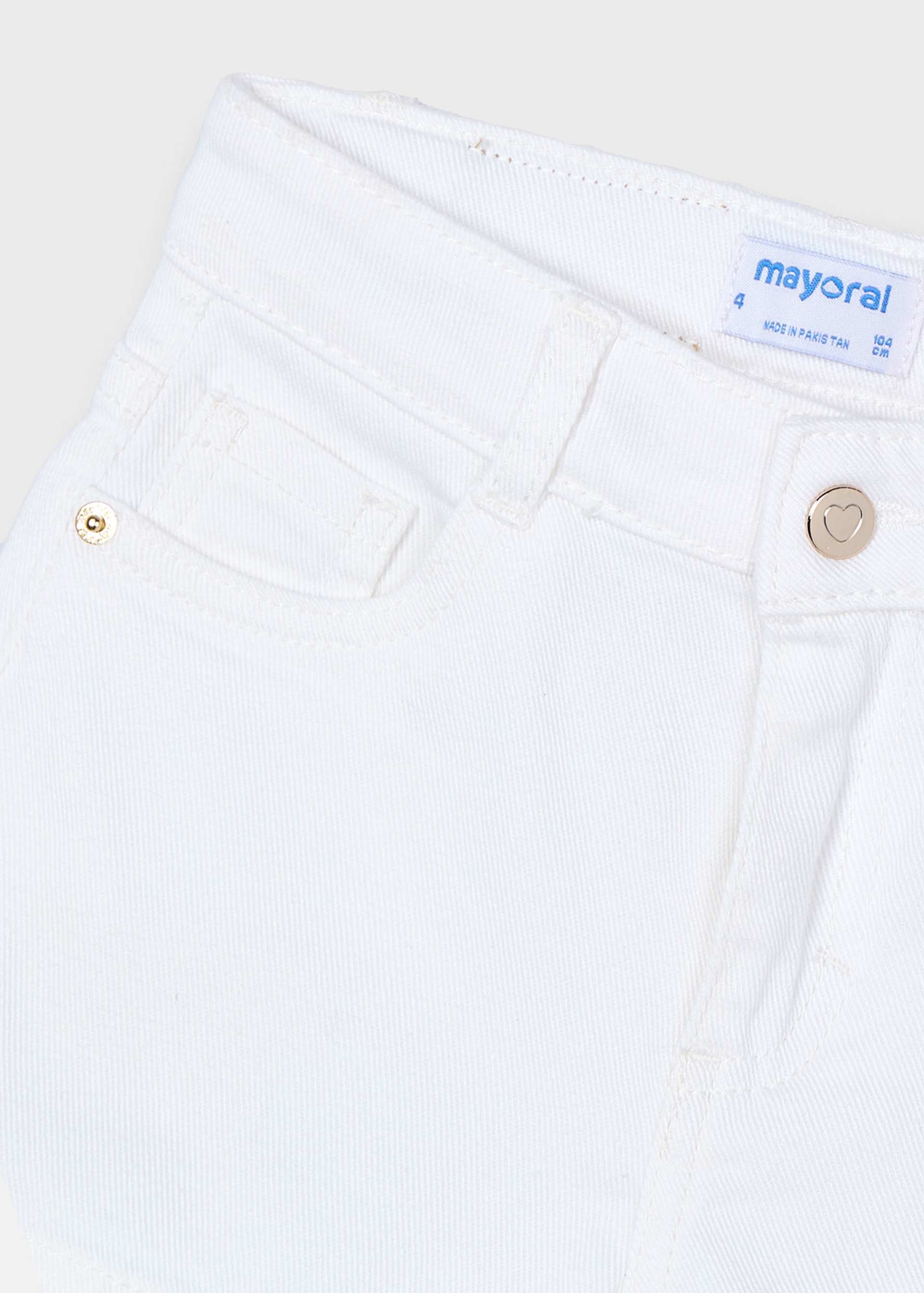 Calções sarja básico menina