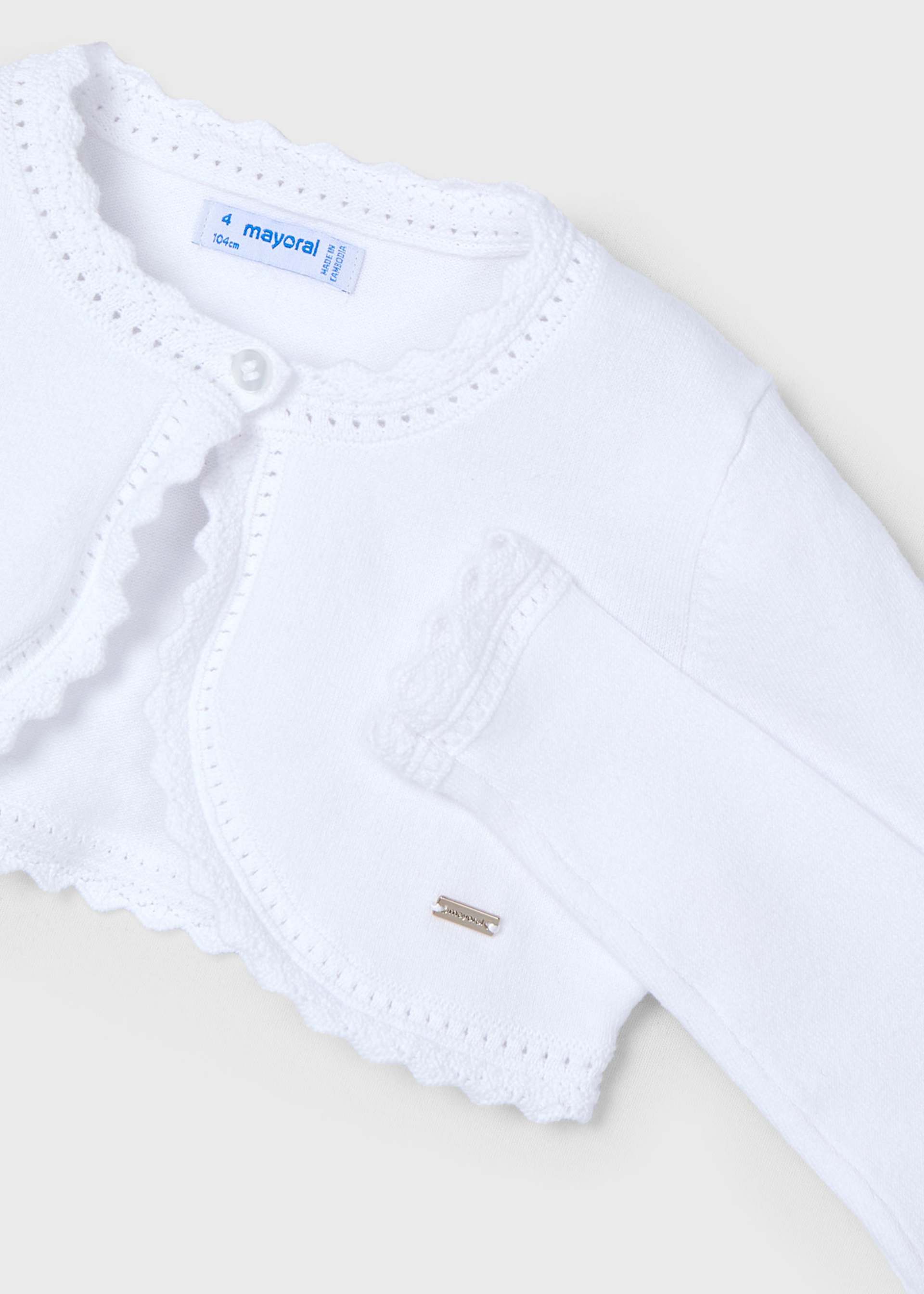 Rebeca bolero básica tricot niña Rebeca bolero básica tricot niña