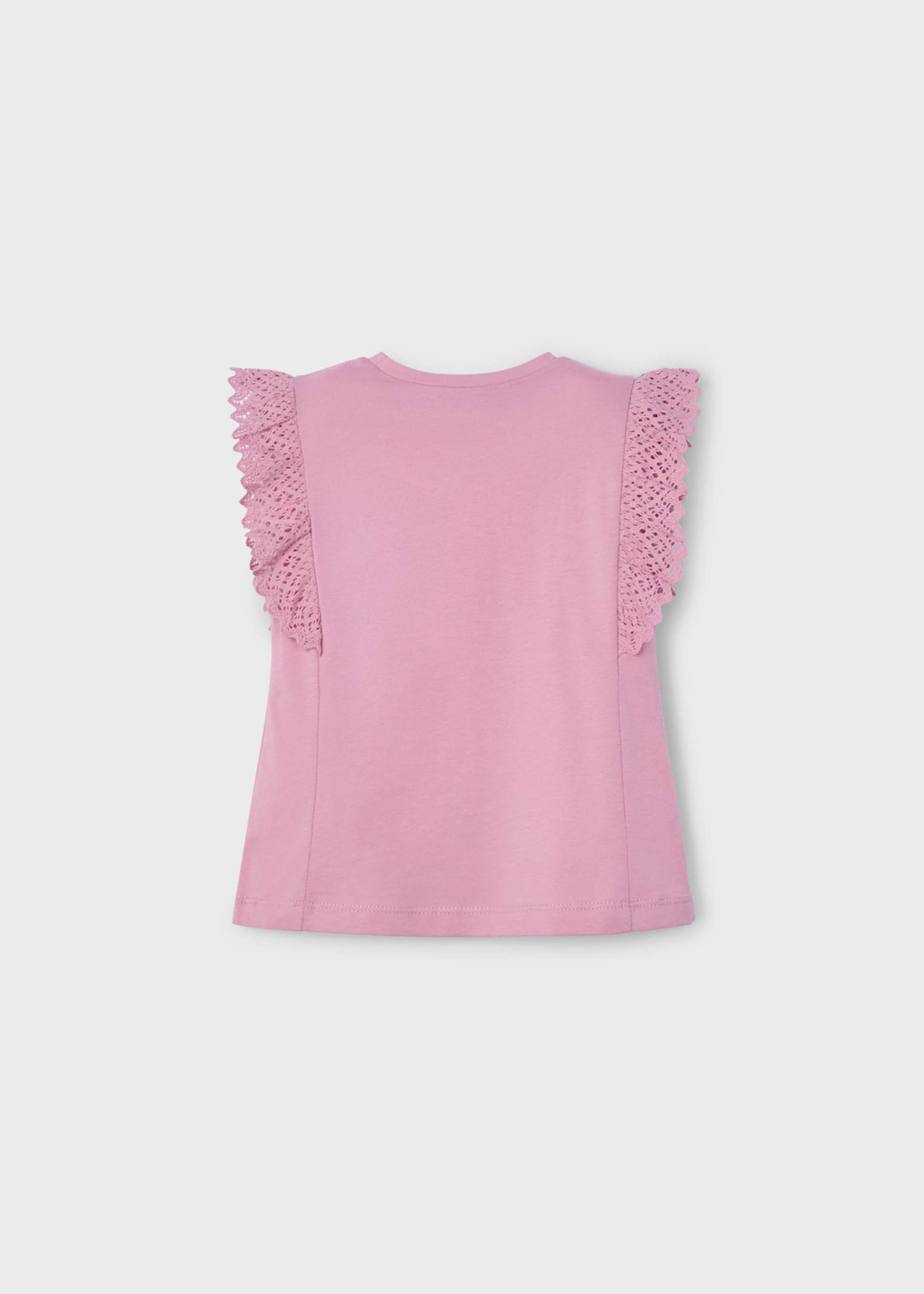 Camiseta detalles croché niña