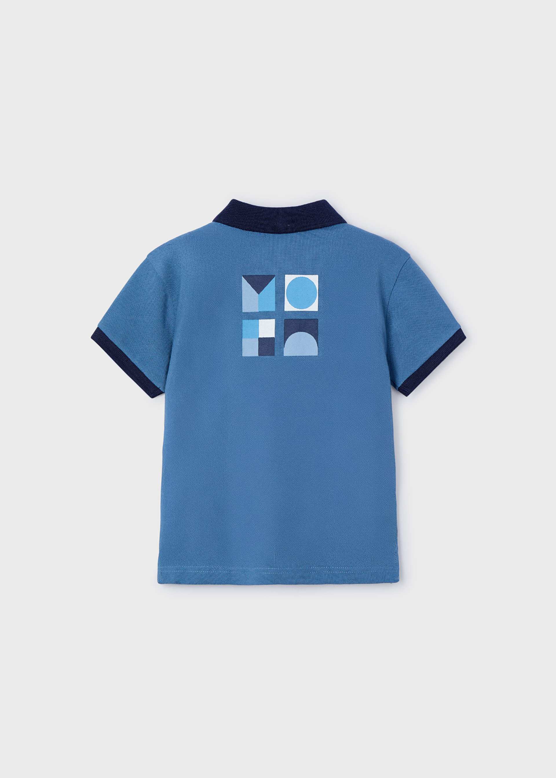 Poloshirt Rücken Motivdruck Jungen Poloshirt Rücken Motivdruck Jungen