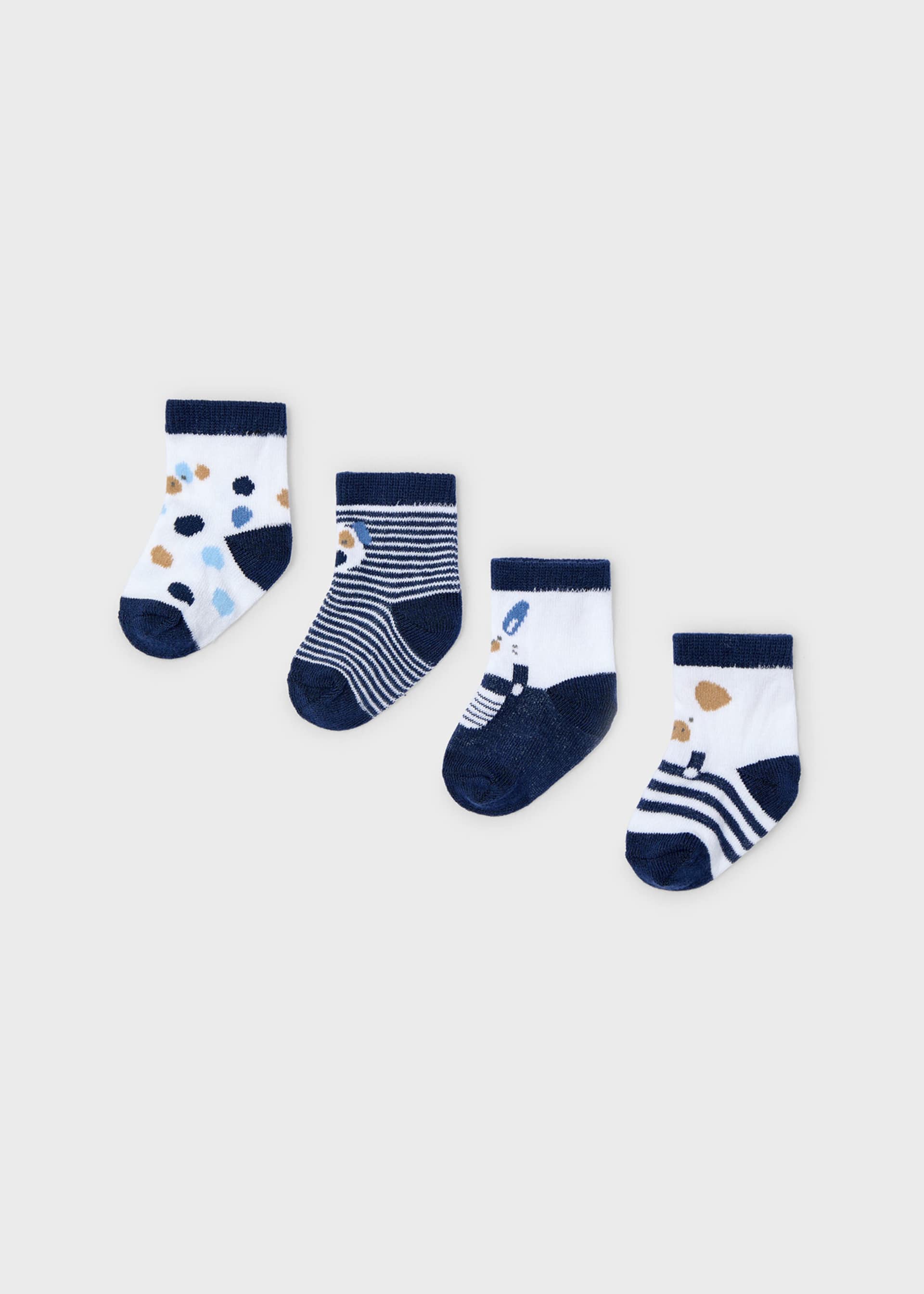 Lot de 4 chaussettes animaux nouveau-nés
