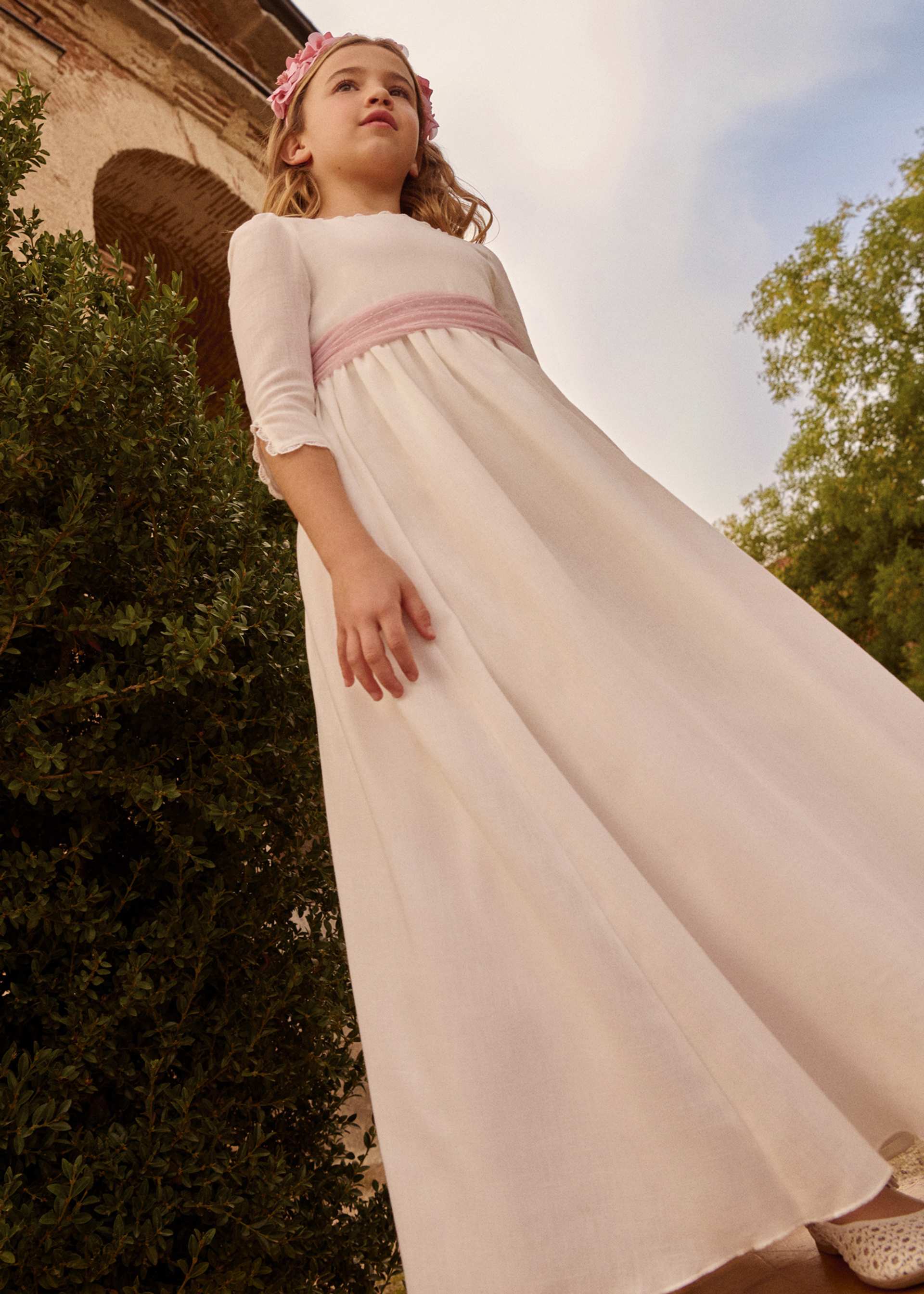 Kommunion Kleid rustikaler Stil Mädchen Kommunion Kleid rustikaler Stil Mädchen