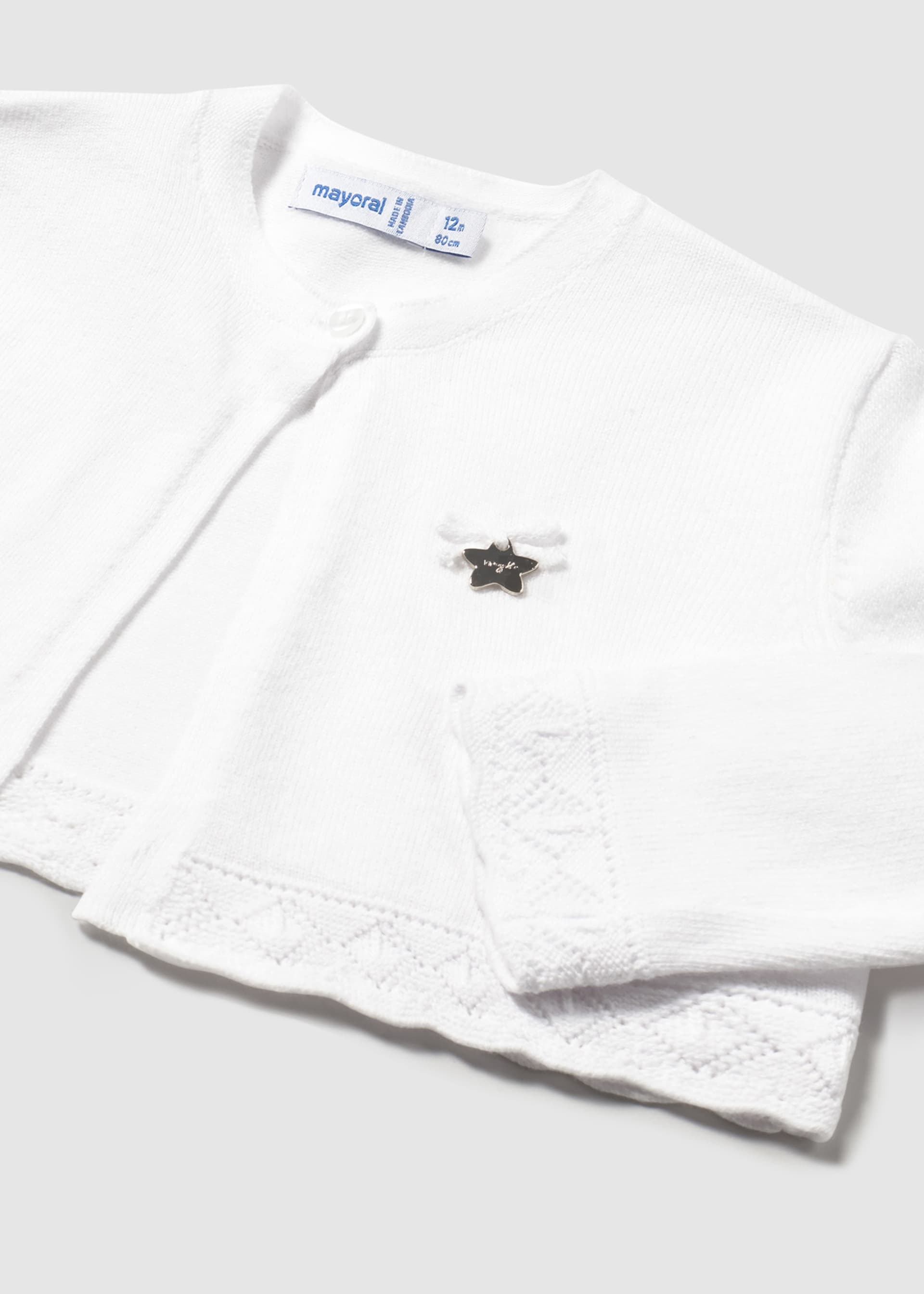 Trykotowy sweterek basic dla niemowlęcia Trykotowy sweterek basic dla niemowlęcia