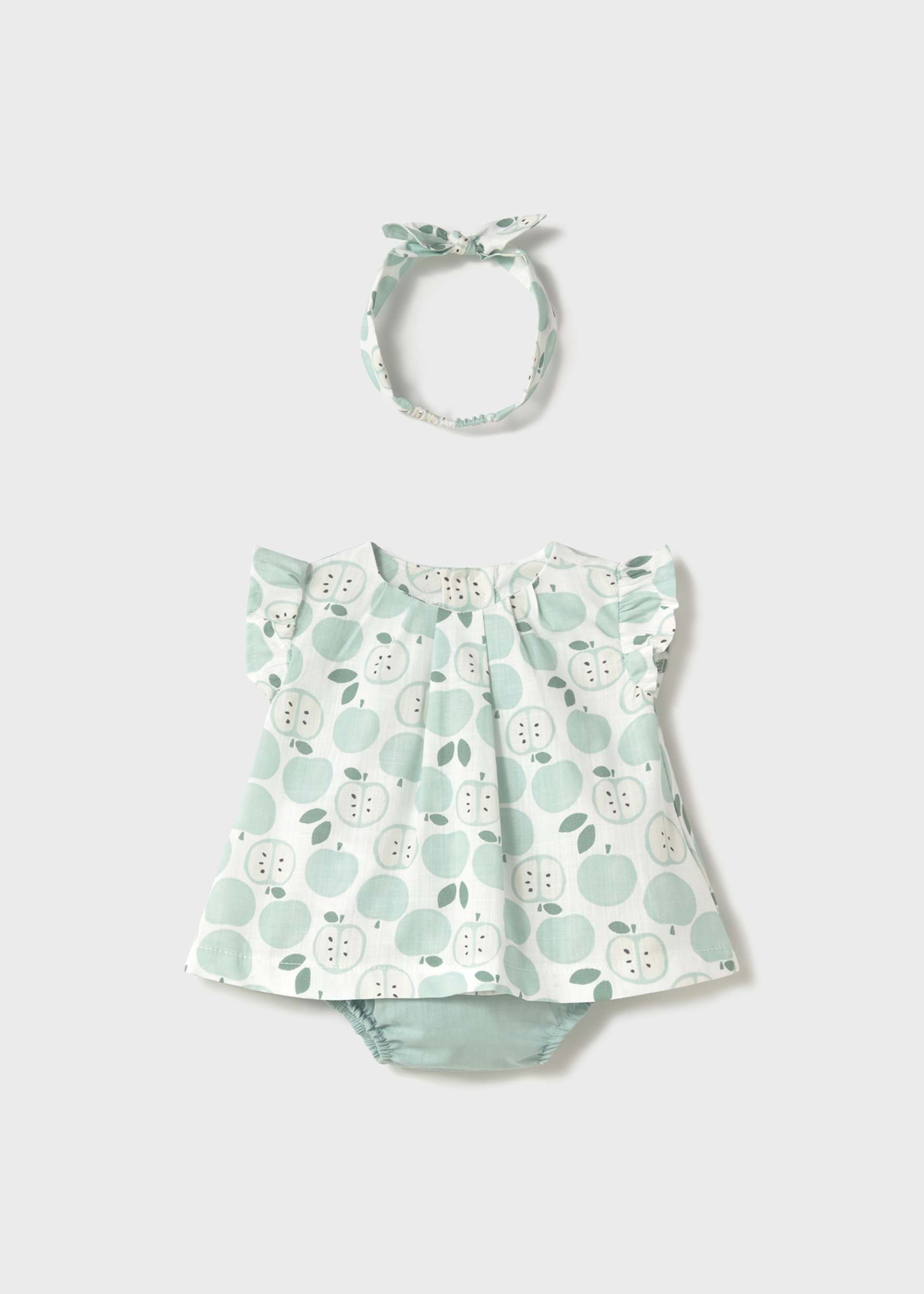 Комплект от 3 части с диадема за новородено момиче Комплект от 3 части с диадема за новородено момиче